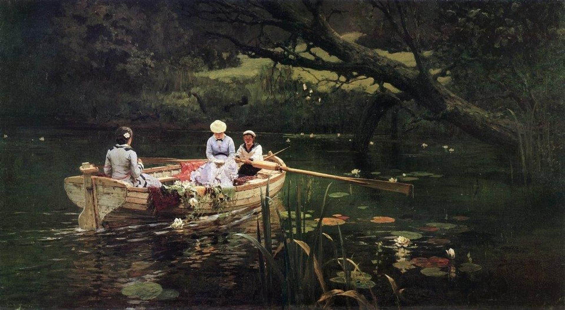 On the boat. Abramtsevo. by Vasily Polenov