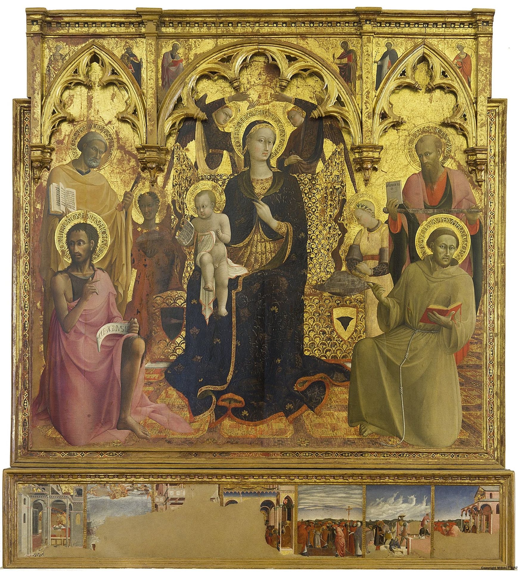 Madonna of the Snow Altarpiece by Il Sassetta (Stefano di Giovanni)