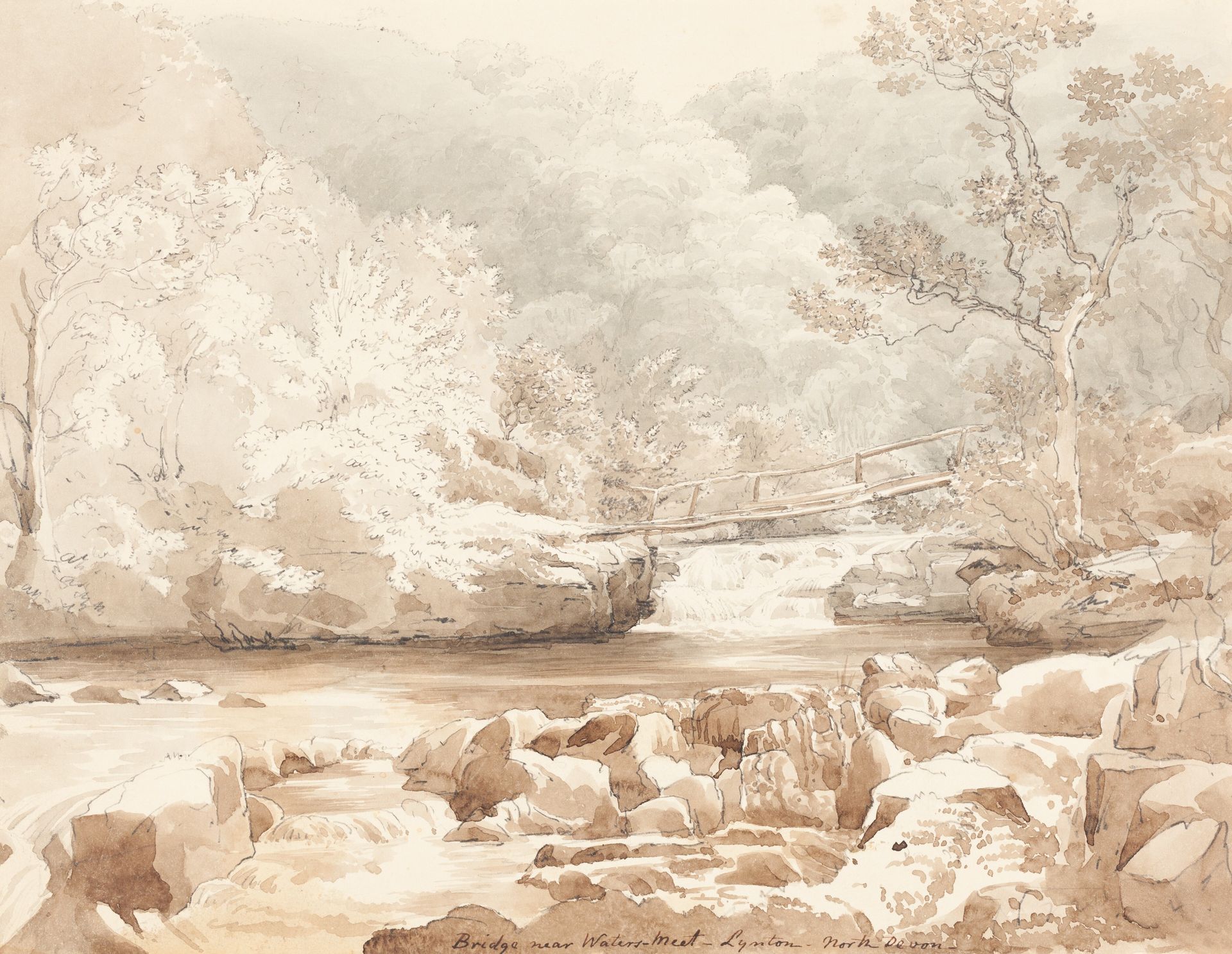 Bridge Near Waters-Meet, Lynton, North Devon by James Bulwer