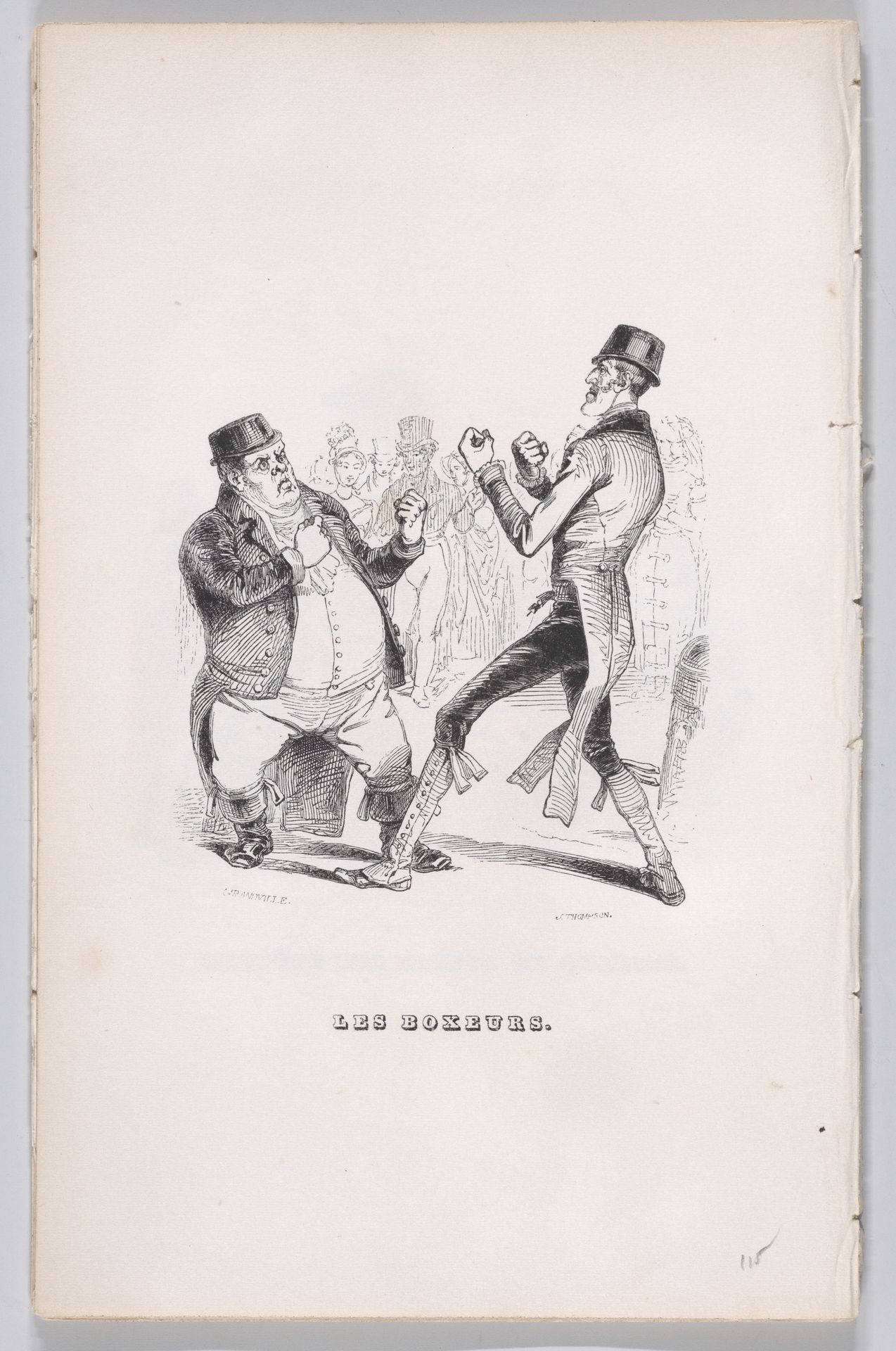 "The Boxers" from The Complete Works of Béranger by J. J. Grandville