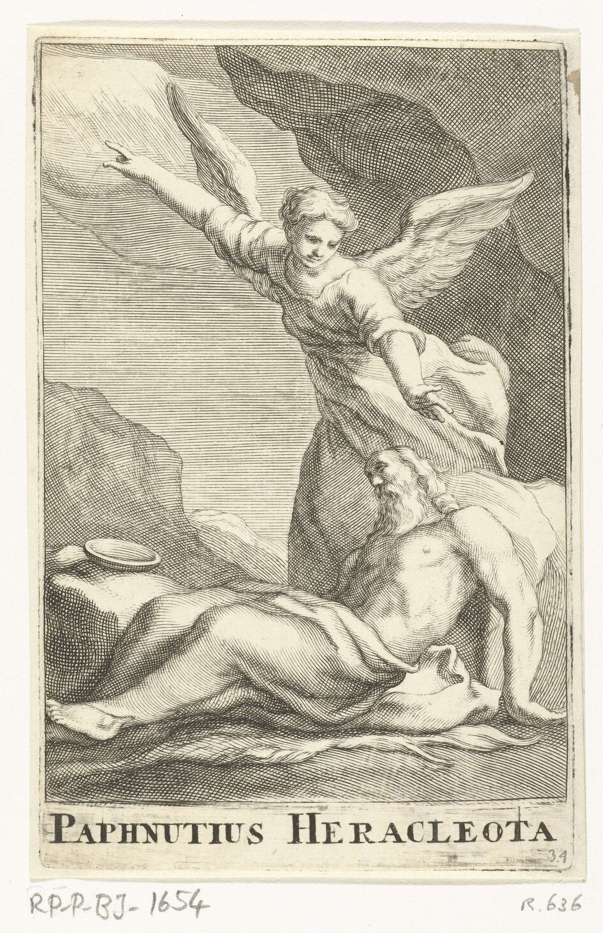 Heilige Paphnutius van Heraclea by Frederick Bloemaert