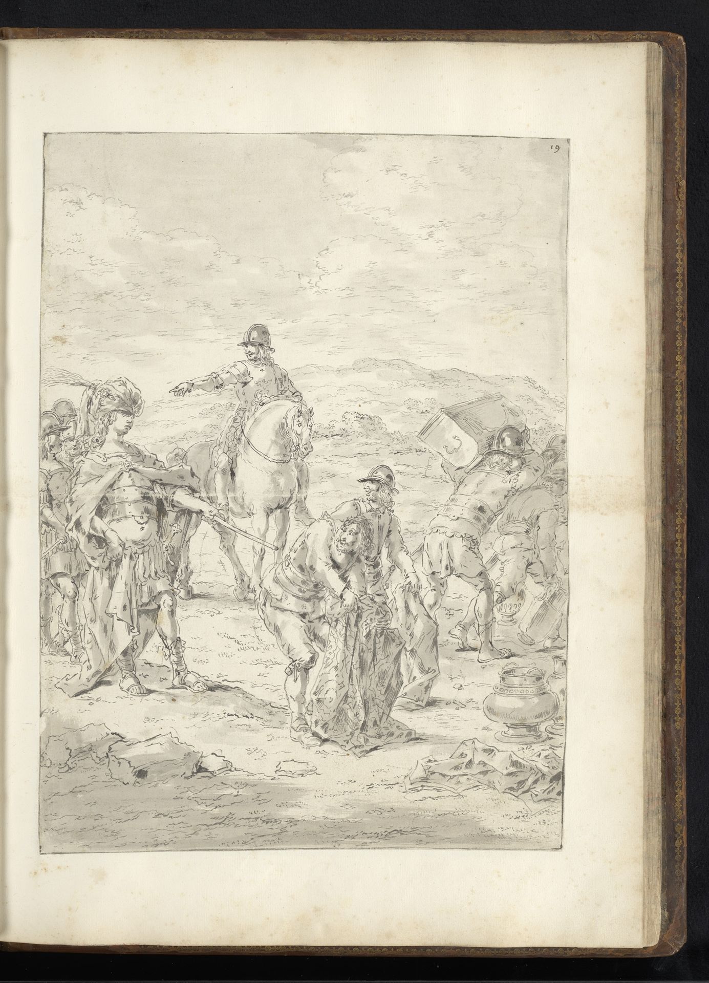 Alexander de Grote verdeelt de buit na zijn overwinning op de Perzen by Leonaert Bramer