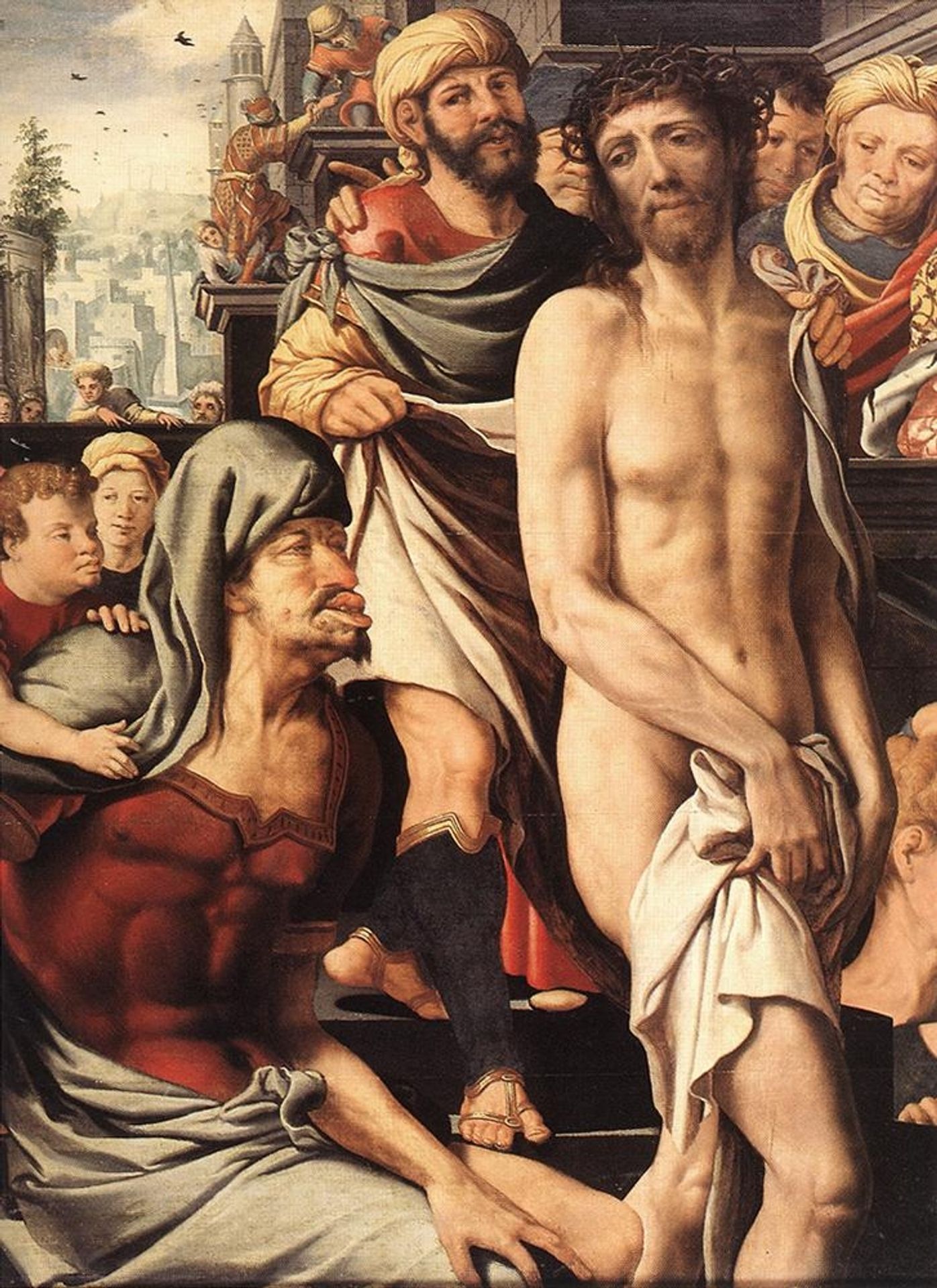 The Mocking of Christ (detail) by Jan van Hemessen