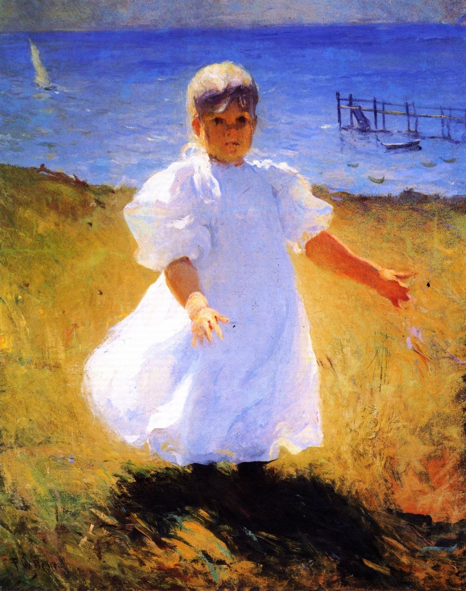 Child in Sunlight by Frank W. Benson