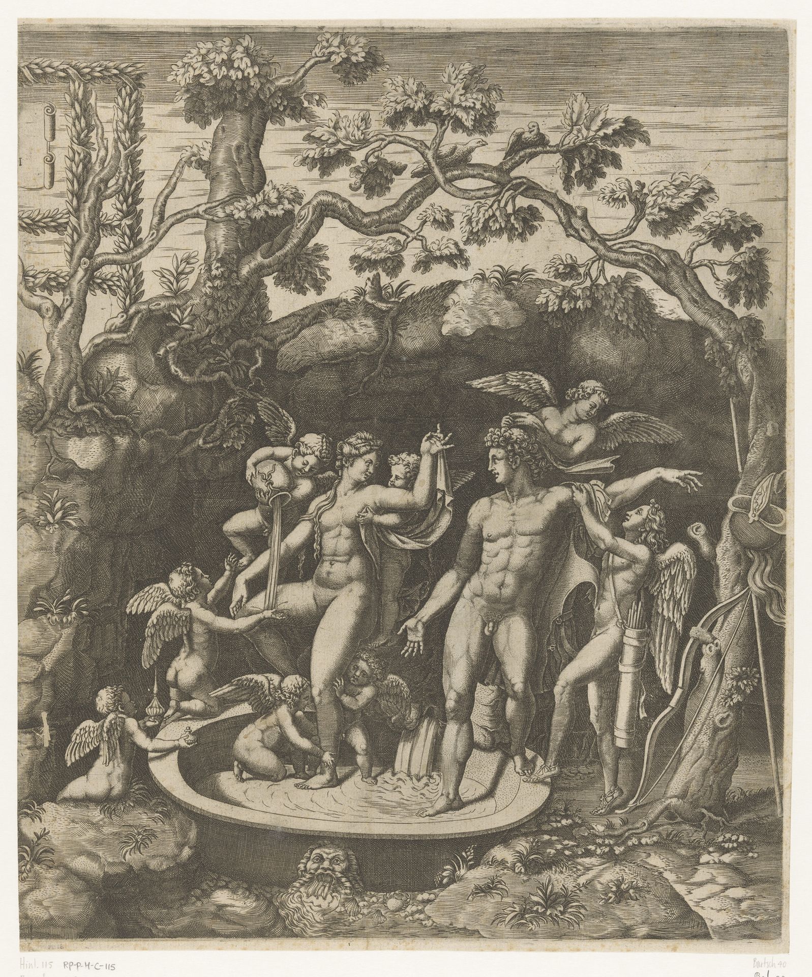 Voorbereidingen voor het huwelijksfeest van Amor en Psyche (rechterdeel) by Diana Mantuana