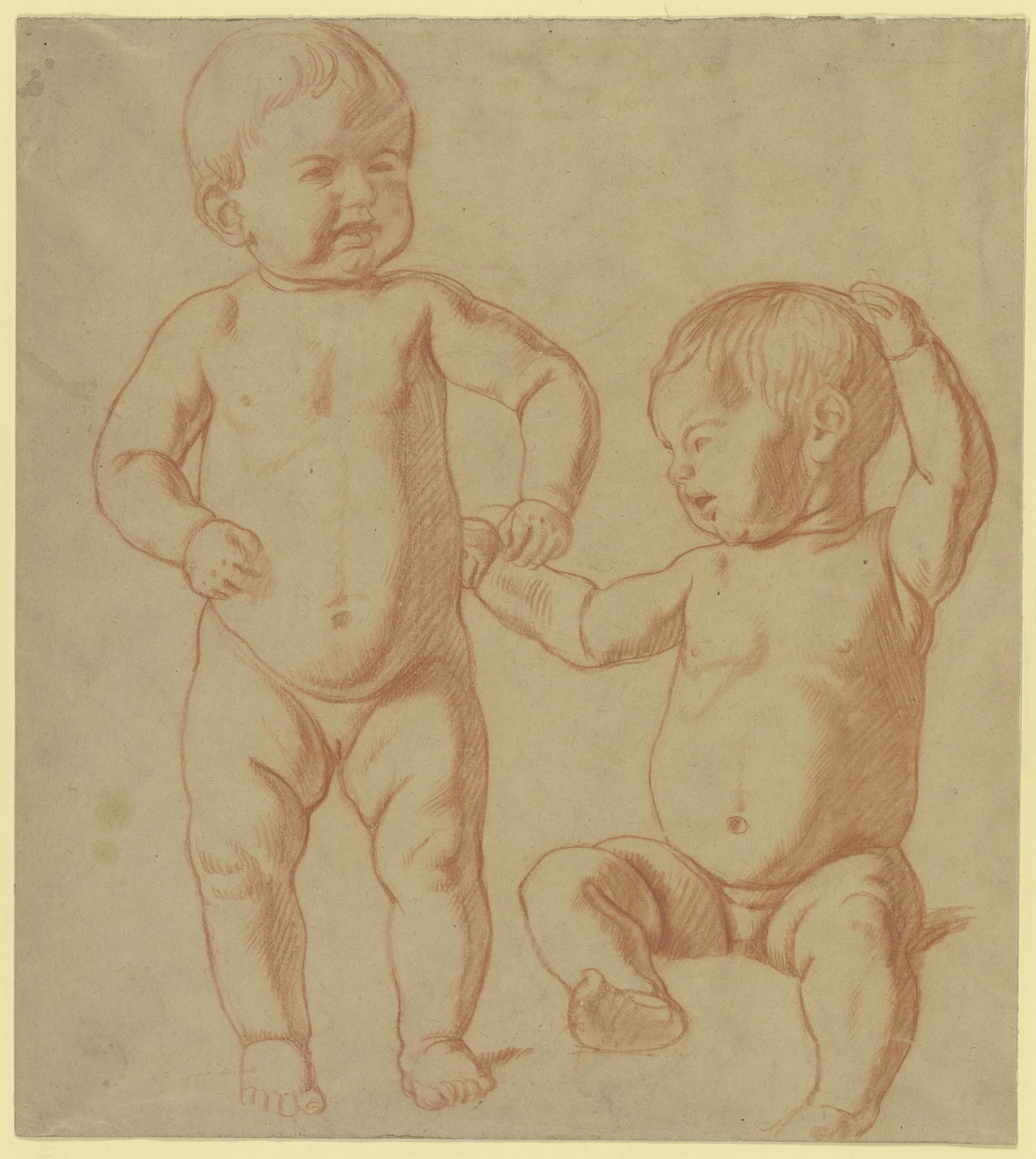 Two cherubs by Fritz Boehle
