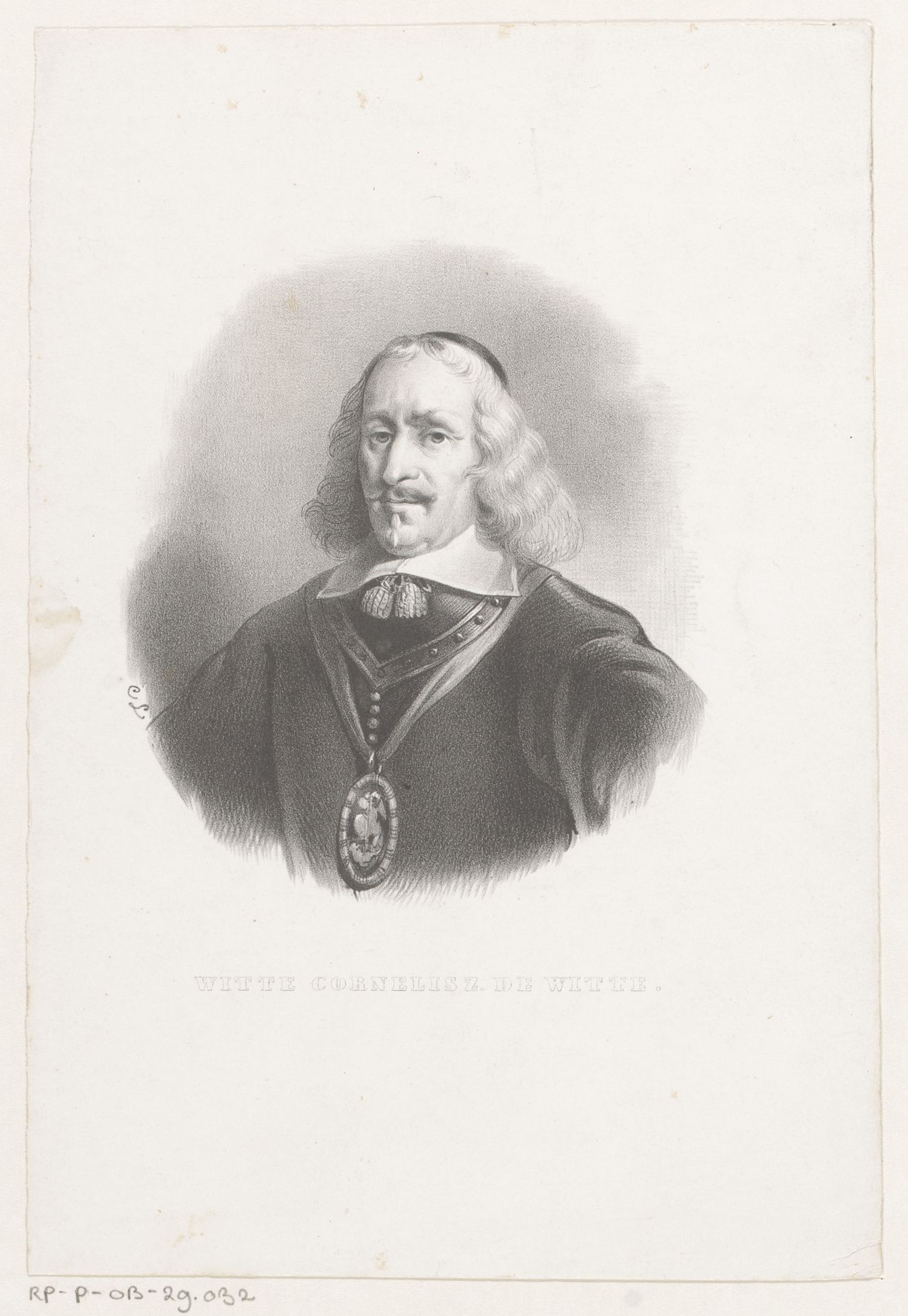Portret van Witte de With by Carel Christiaan Antony Last