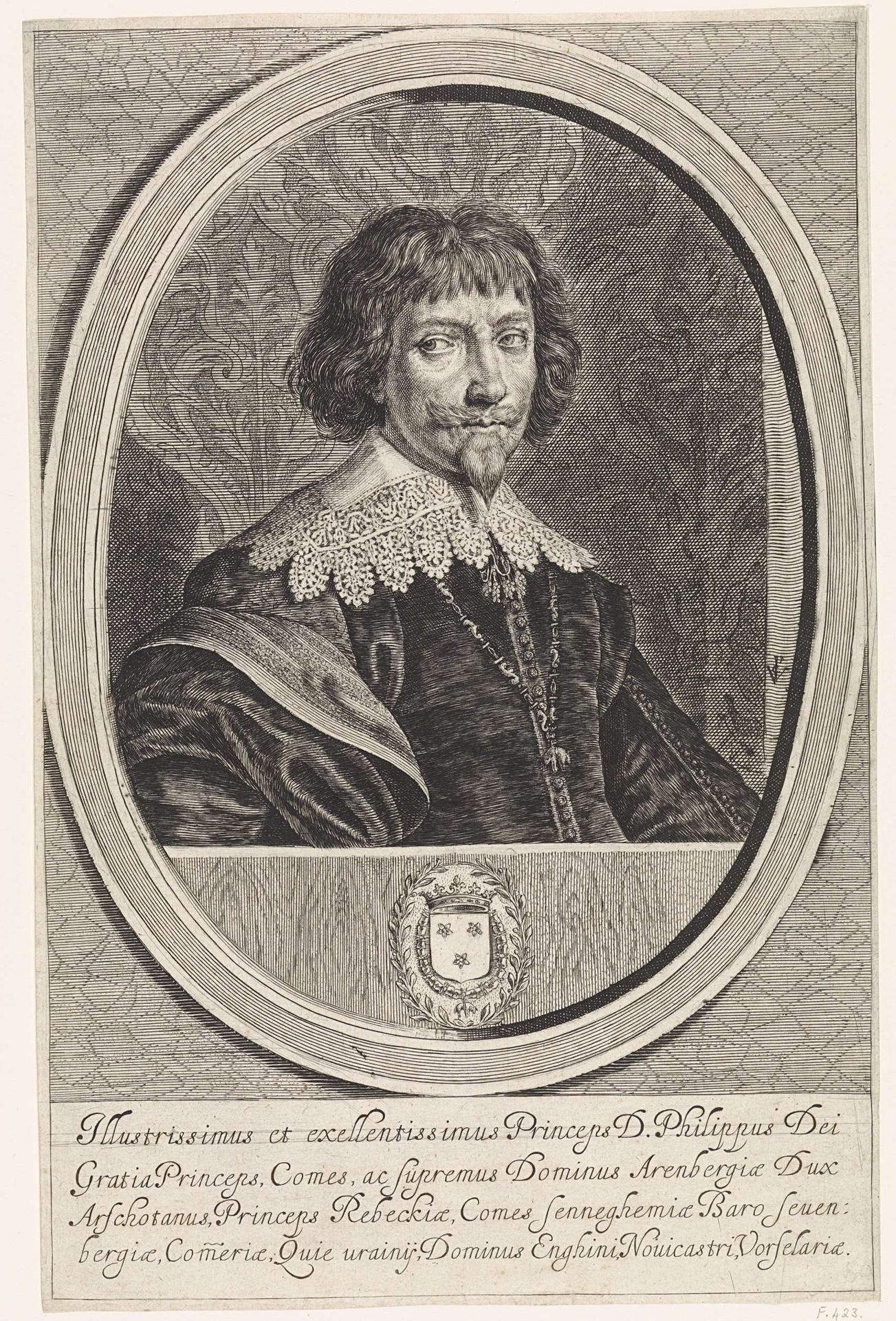 Portret van Filips Karel, prins van Arenberg by Crispijn van de (II) Passe