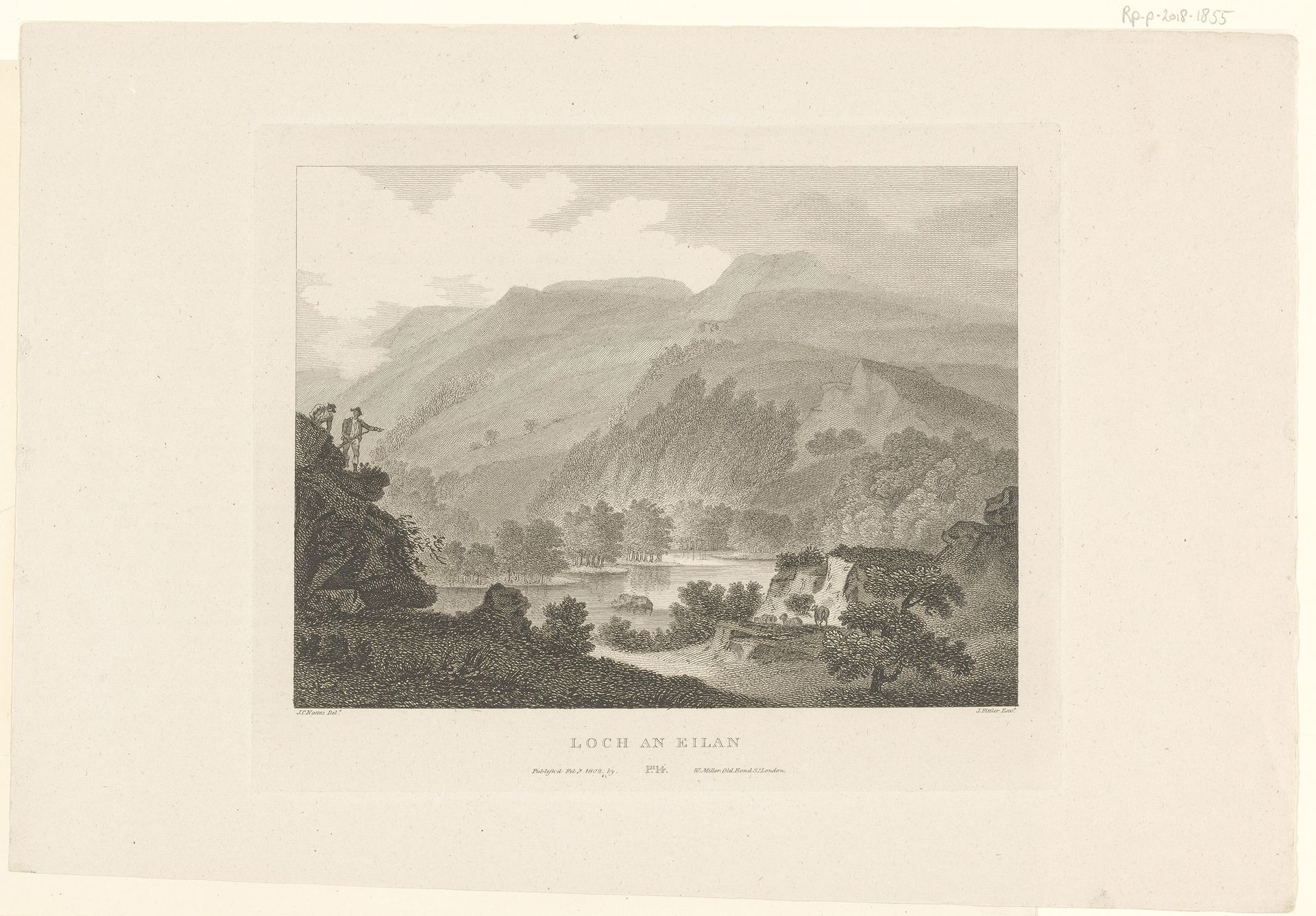 Gezicht op Loch an Eilein by James Fittler