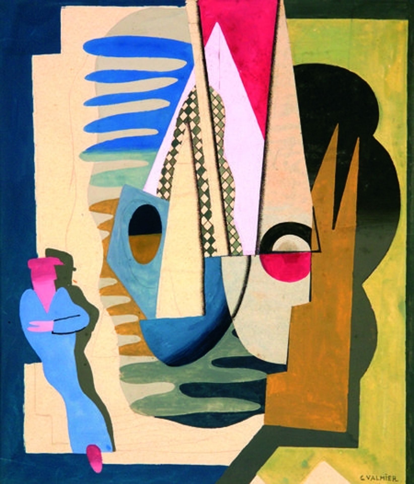 Marin et bateaux by Georges Valmier