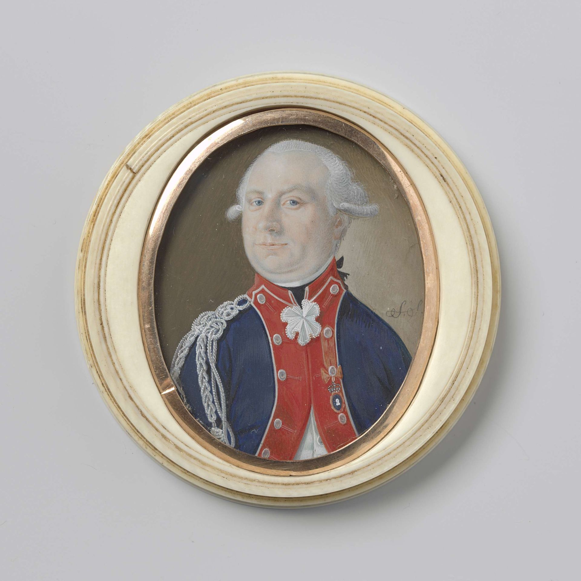 Portret van een officier, vermoedelijk R.T. van Kruissen by Simon Schaasberg