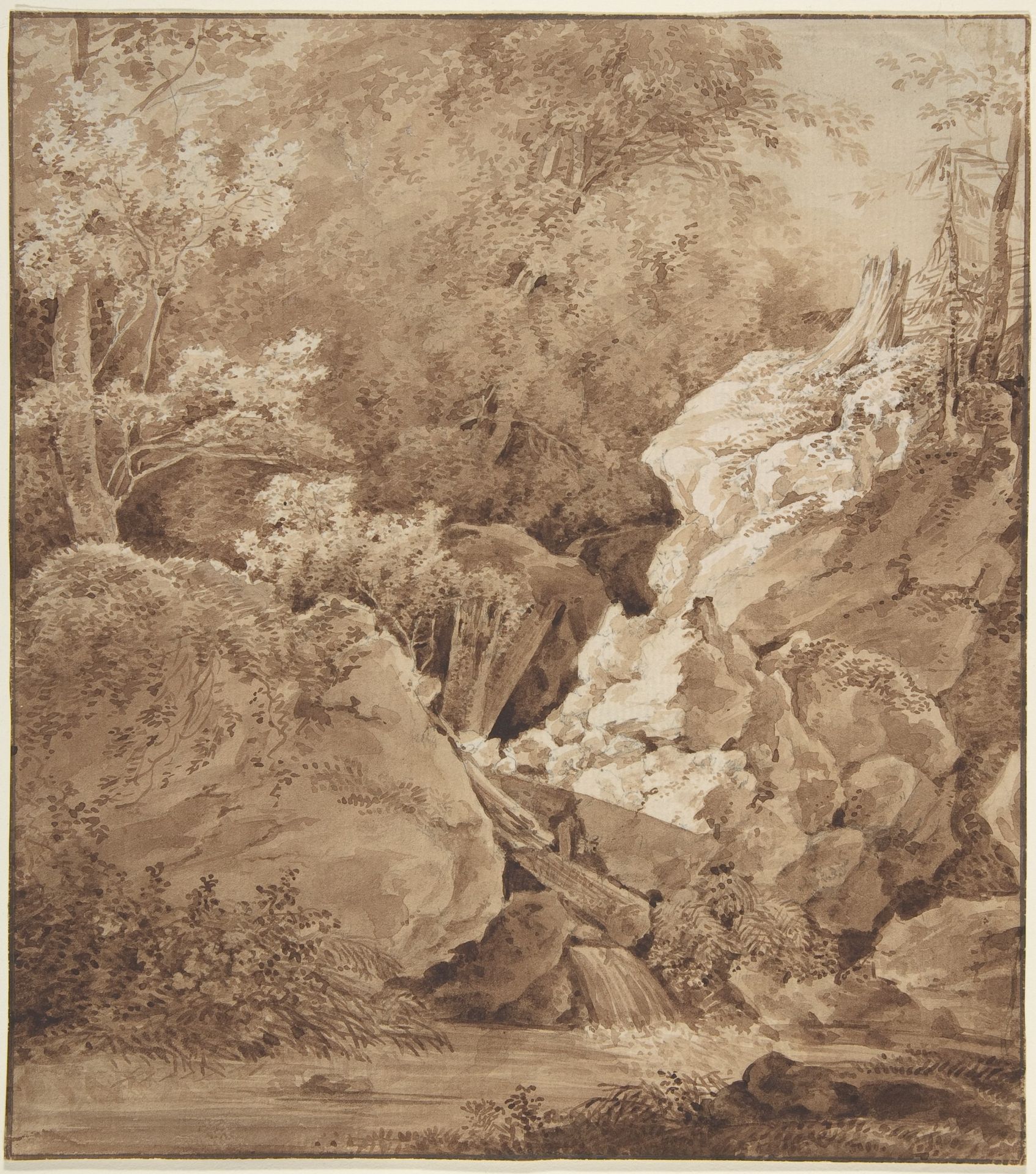 Woodland Scene with Mountain Stream by Johann Georg von Dillis