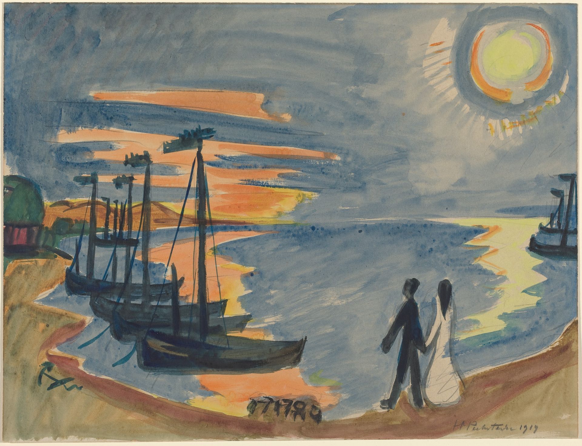Lovers by the Seashore by Max Pechstein