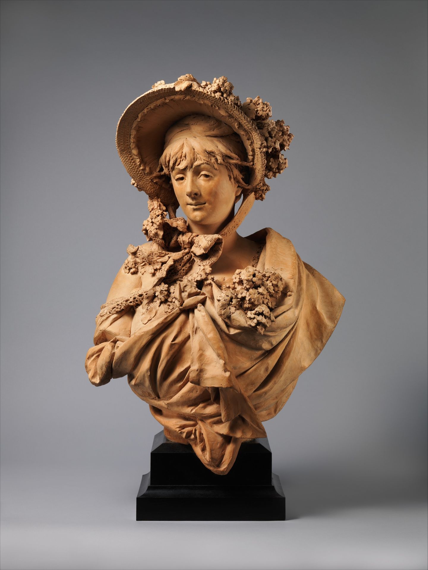 Girl in a Straw Bonnet by Albert-Ernest Carrier-Belleuse