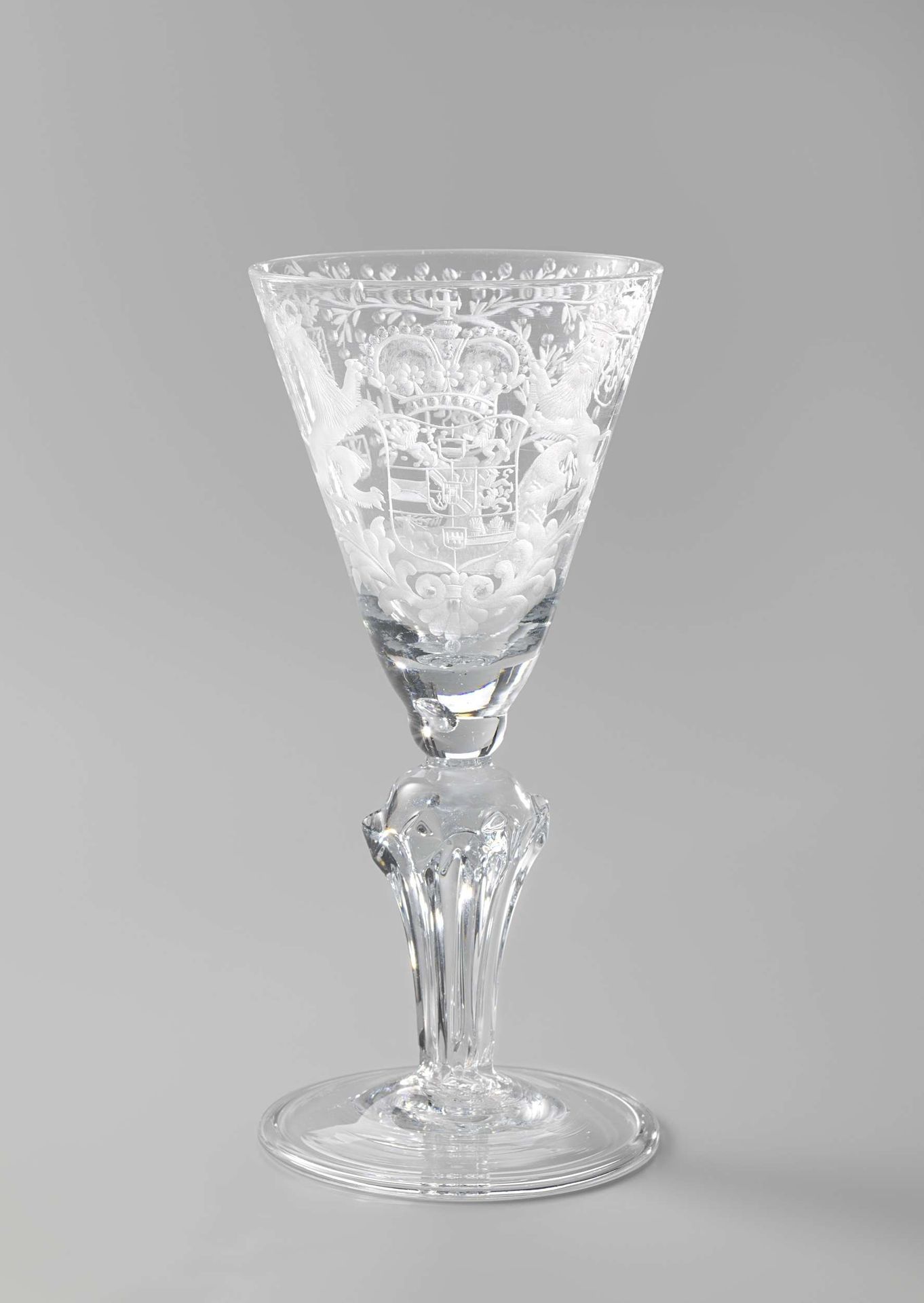 Wine glass with the arms of William IV by Anonymous
