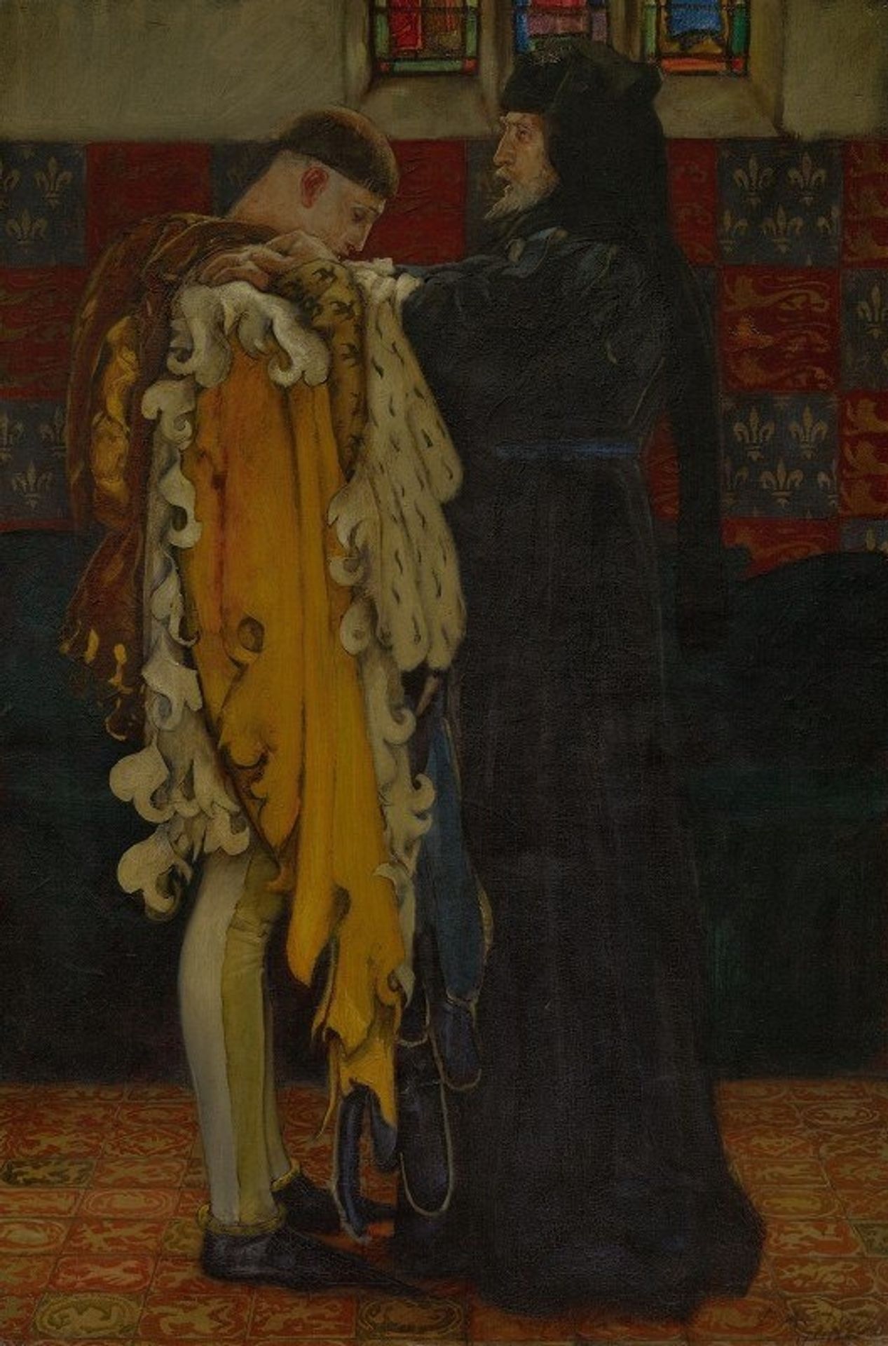 The King to the Prince of Wales; ‘Thou shalt have charge and sovereign trust herein,” King Henry IV, Part I, Act III, Scene II 1905 by Edwin Austin Abbey