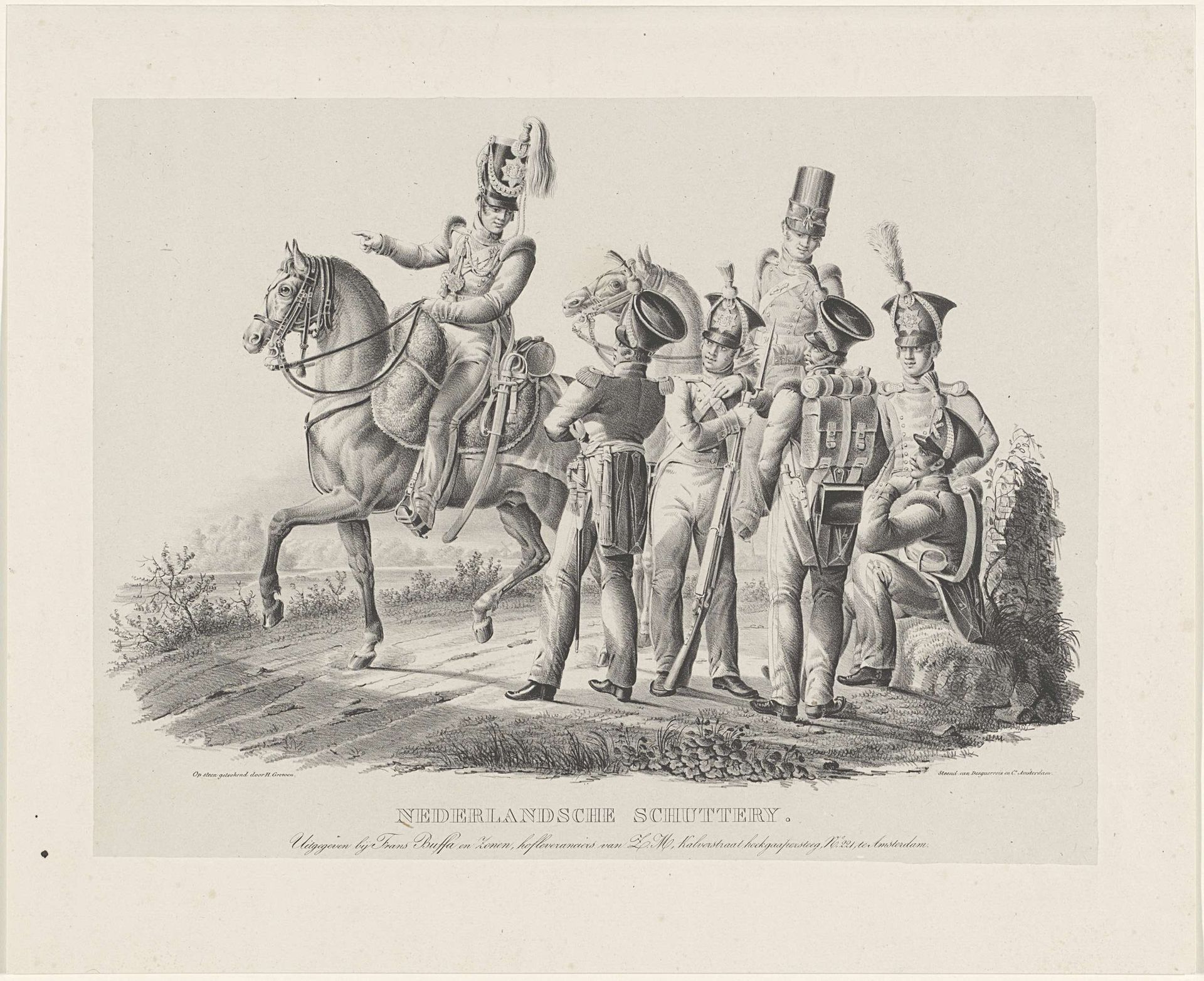 Nederlandse Schutterij, 1830 by Hendrik Greeven