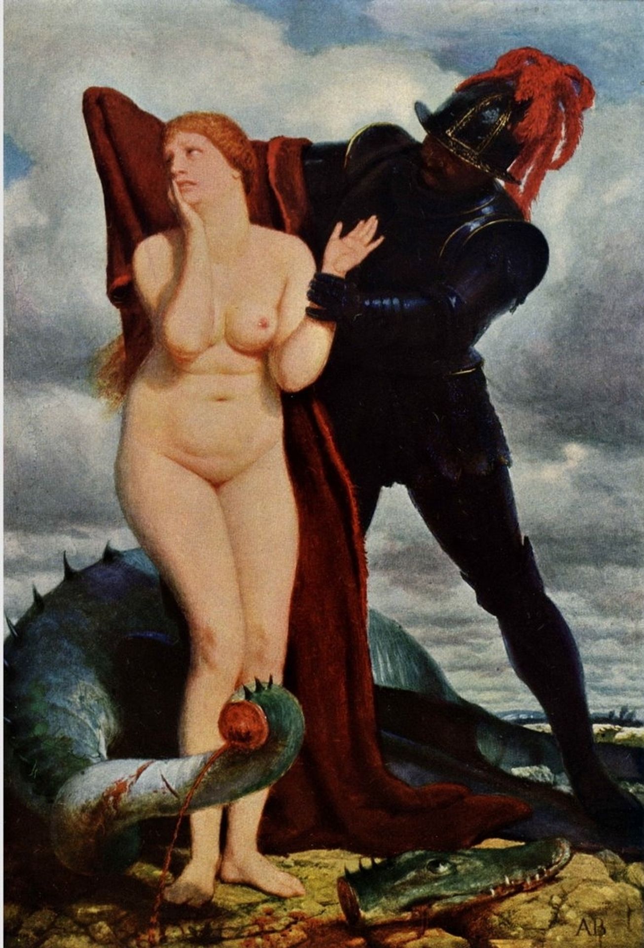 Angelika, guarded by a dragon by Arnold Böcklin