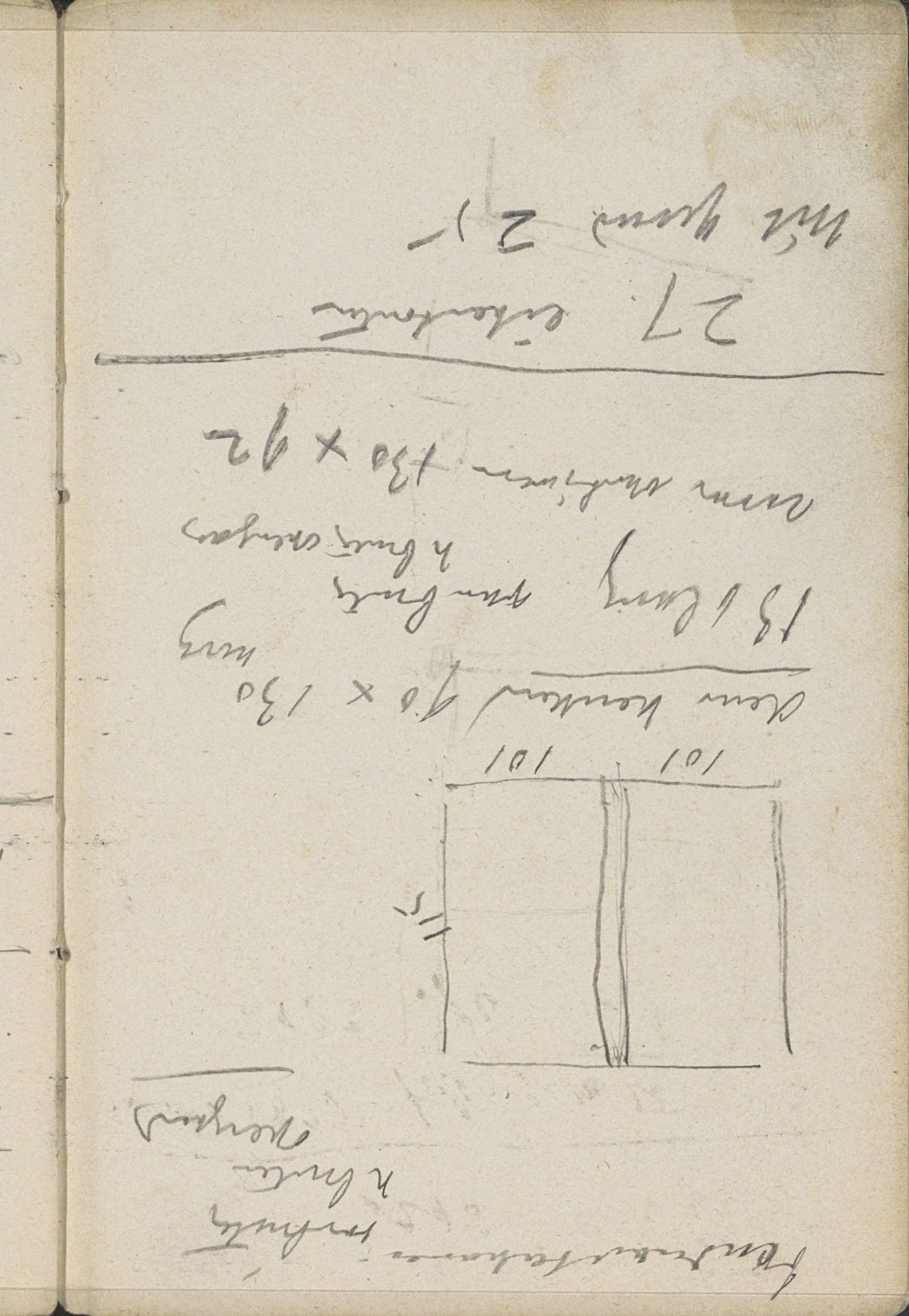 Studie en annotaties by George Hendrik Breitner