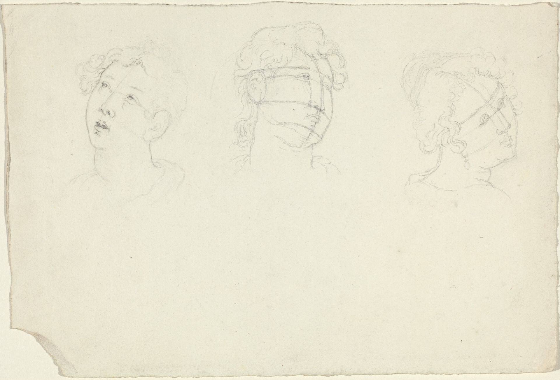 Head of Mary Magdalen and Two Saints (?) by John Flaxman