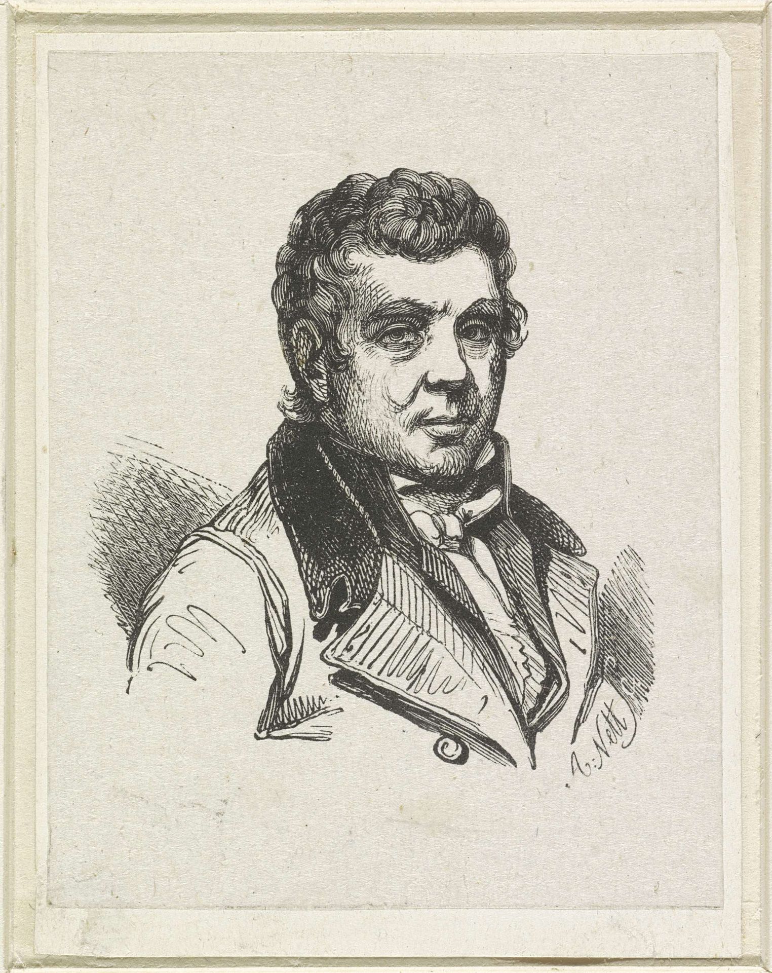 Portret van Willem Bartel van der Kooi by Adolphe Frédéric Nett