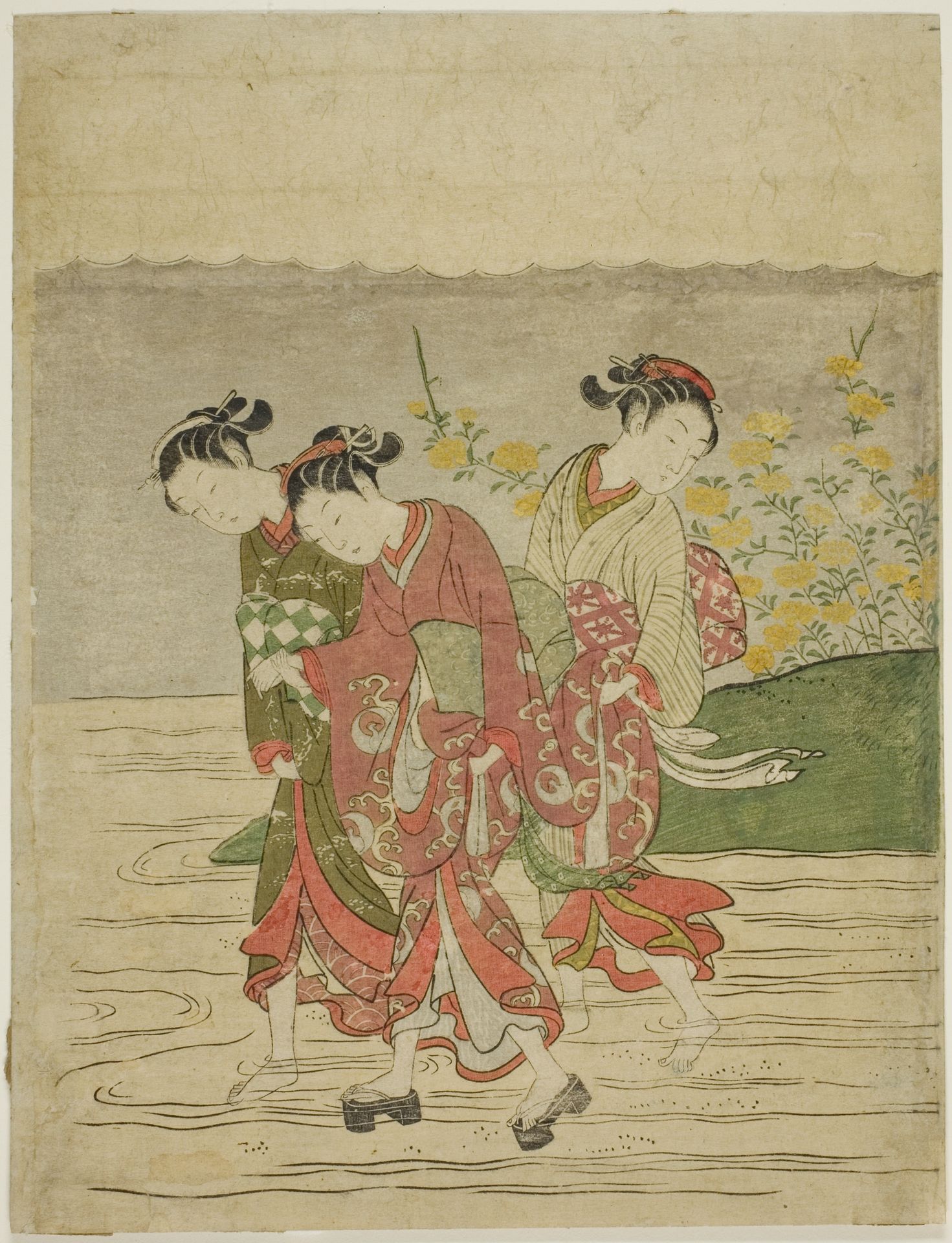 The Jewel River at Ide, from an untitled series of Six Jewel Rivers by Suzuki Harunobu 鈴木春信