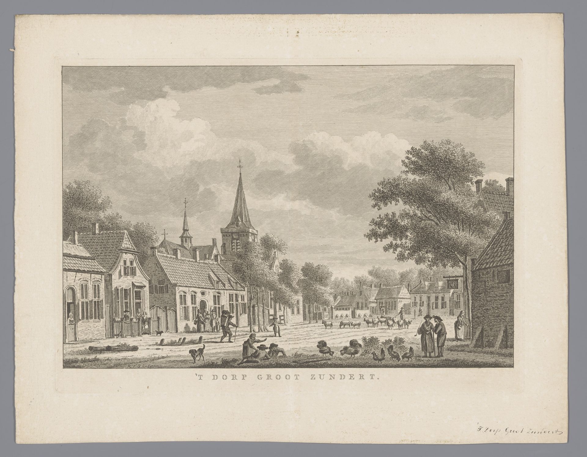 Gezicht op Groot-Zundert by Carel Frederik (I) Bendorp
