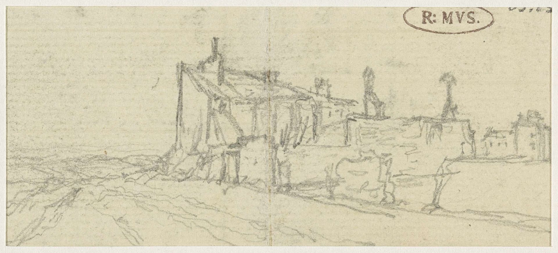 Vervallen huizen by Georges Michel