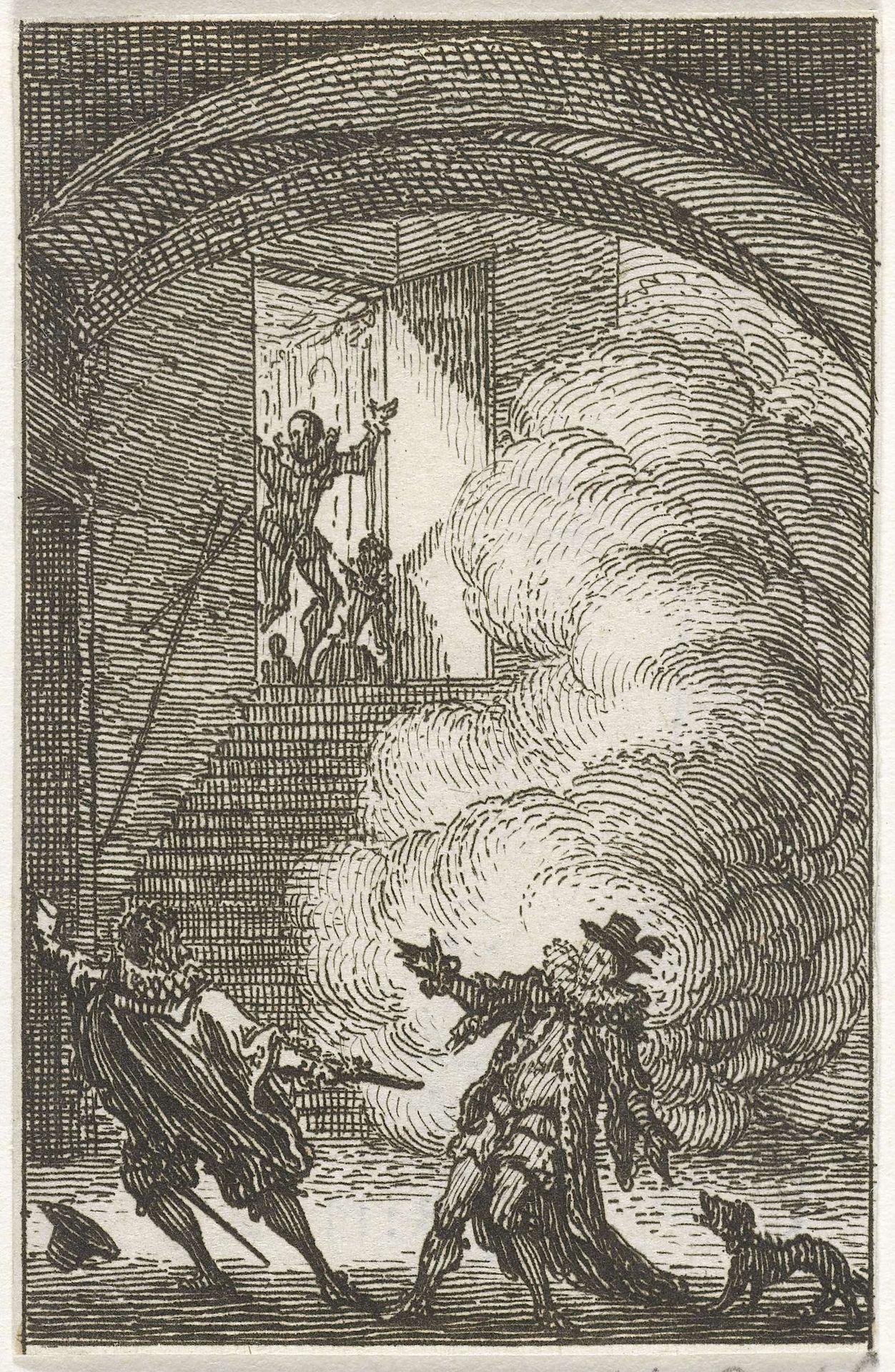 De moord op Willem van Oranje, 1584 by Simon Fokke
