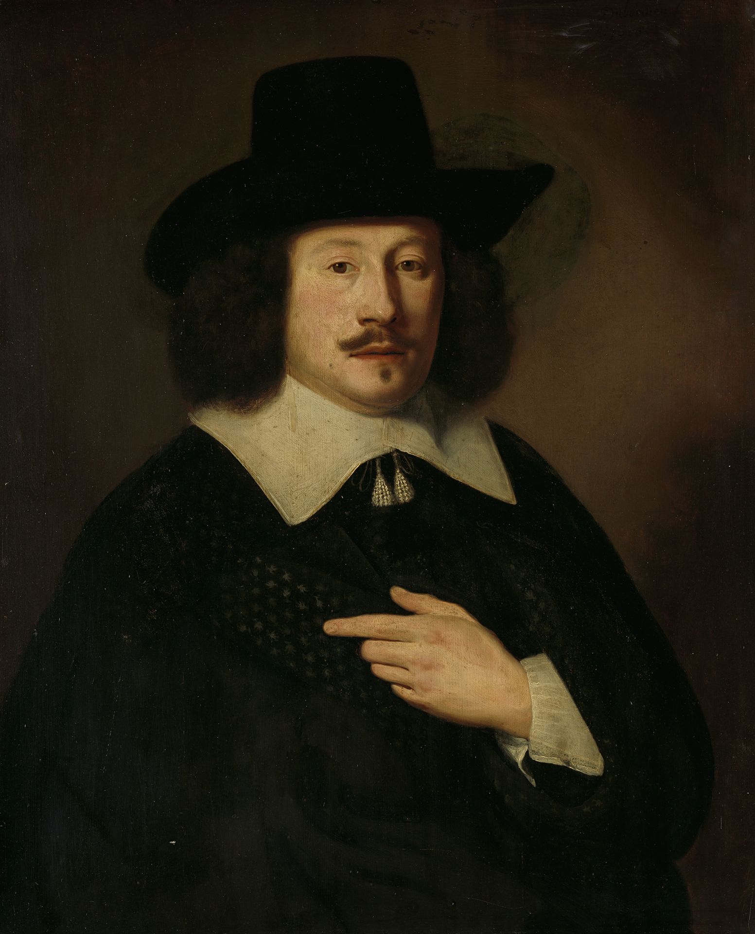 ['Portrait of a Man, possibly Paulus de Hooghe (1611-1674)', 'Portrait of a Man'] by Pieter Dubordieu