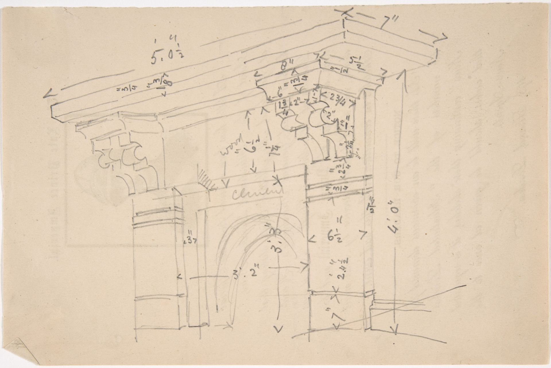 Measured Drawing of Cornice by Anonymous