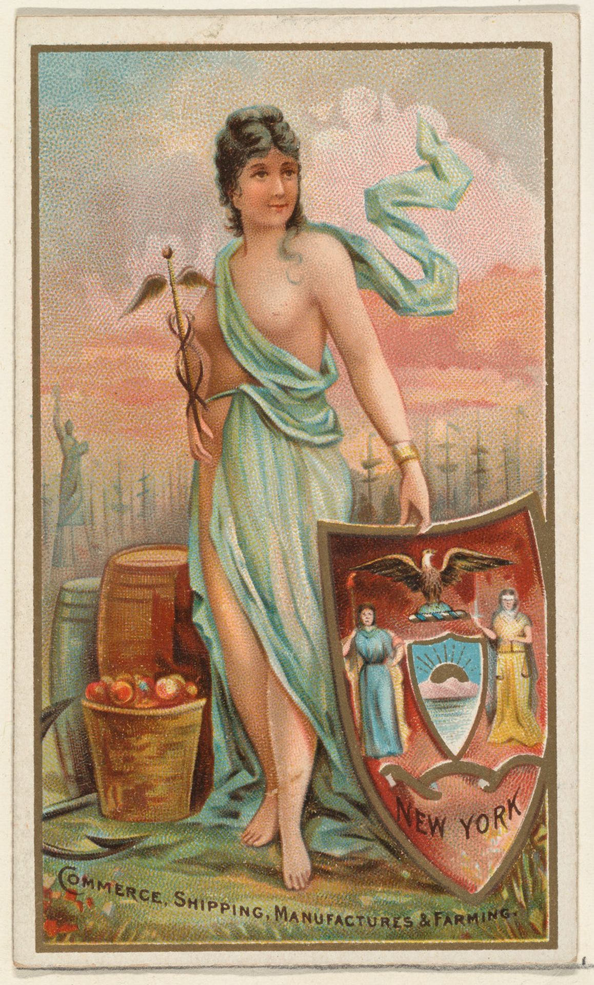 New York, from the Industries of States series (N117) issued by Duke Sons & Co. to promote Honest Long Cut Tobacco by W. Duke, Sons & Co.