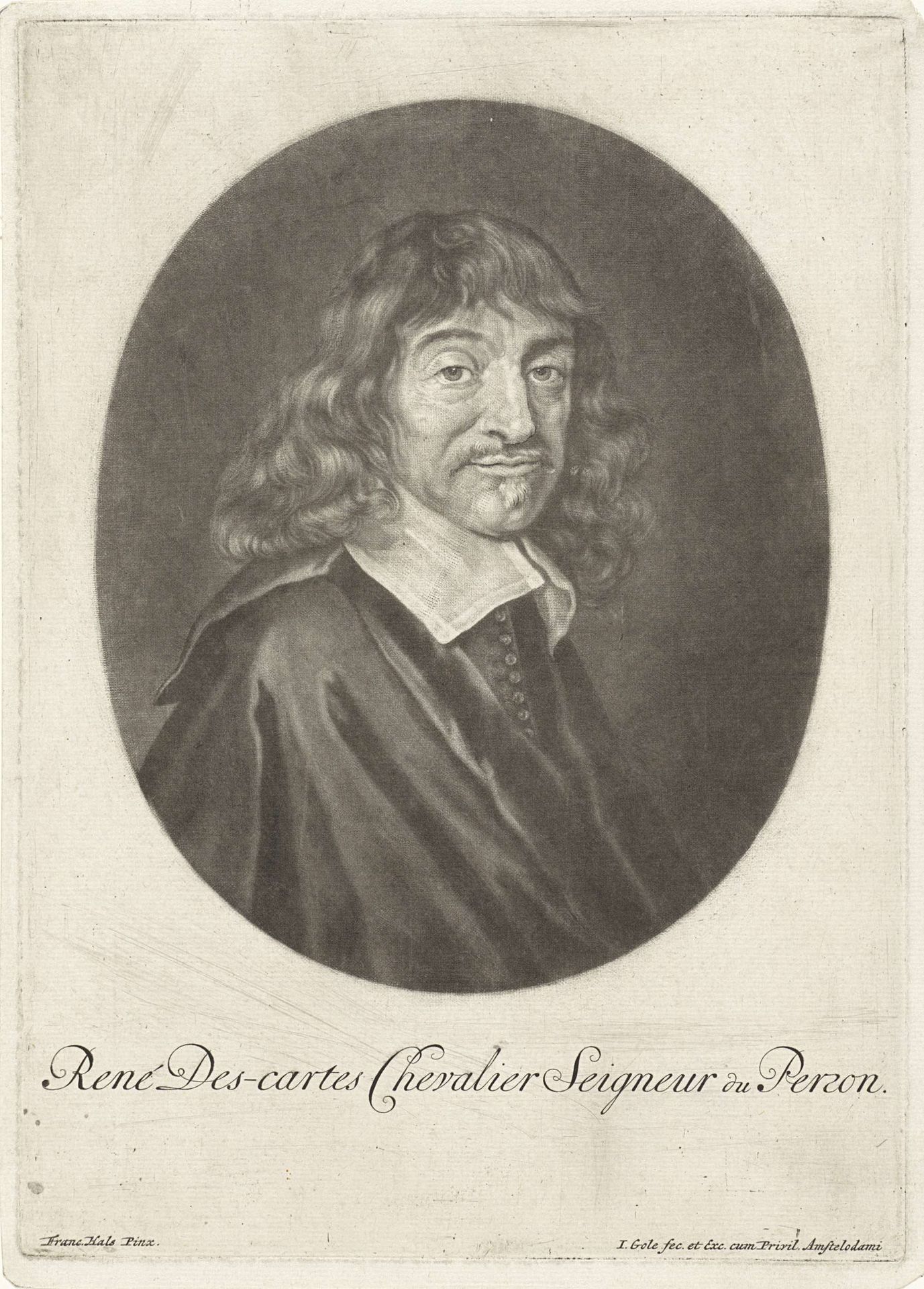 Portret van René Descartes by Jacob Gole