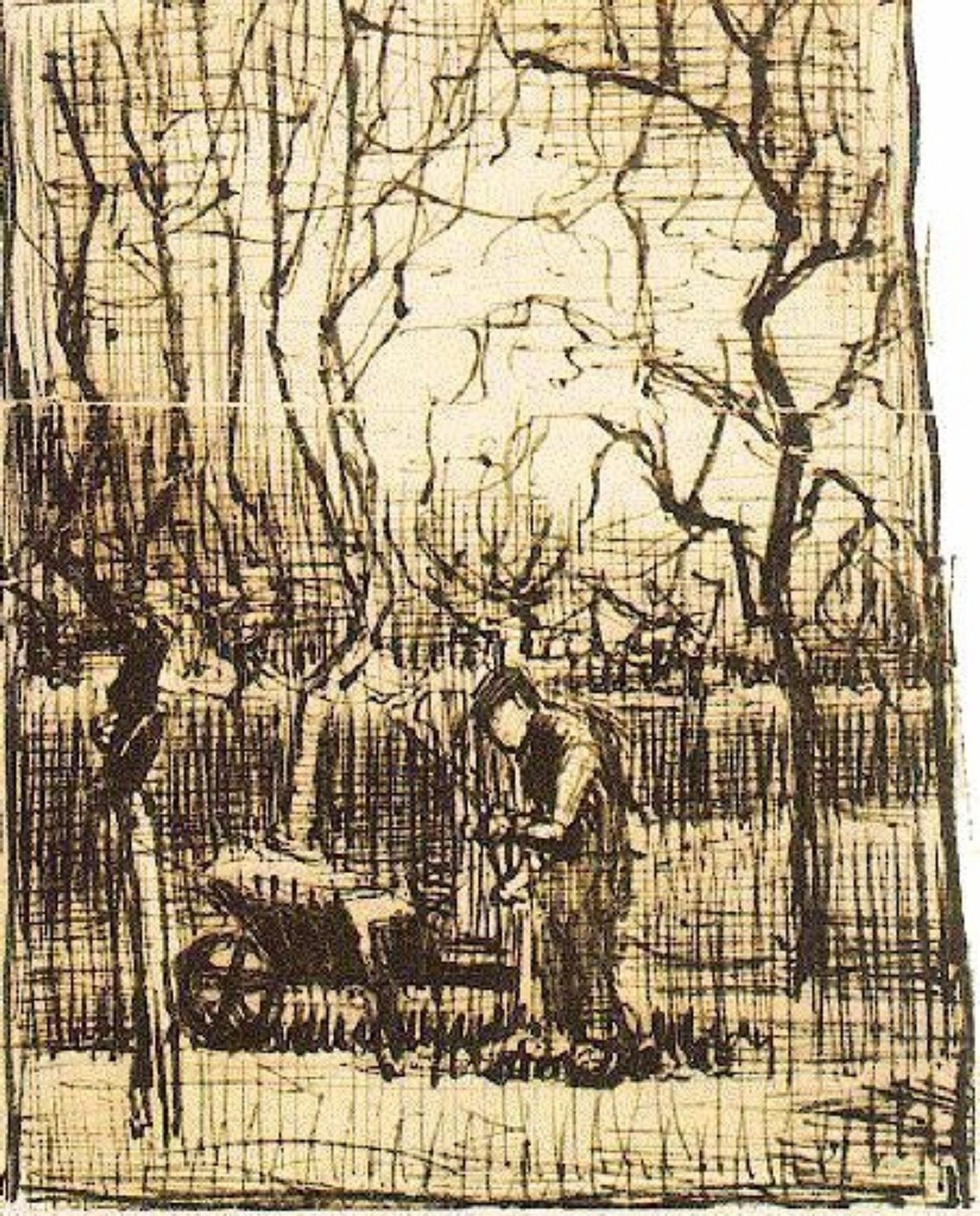 Gardener with a Wheelbarrow by Vincent van Gogh