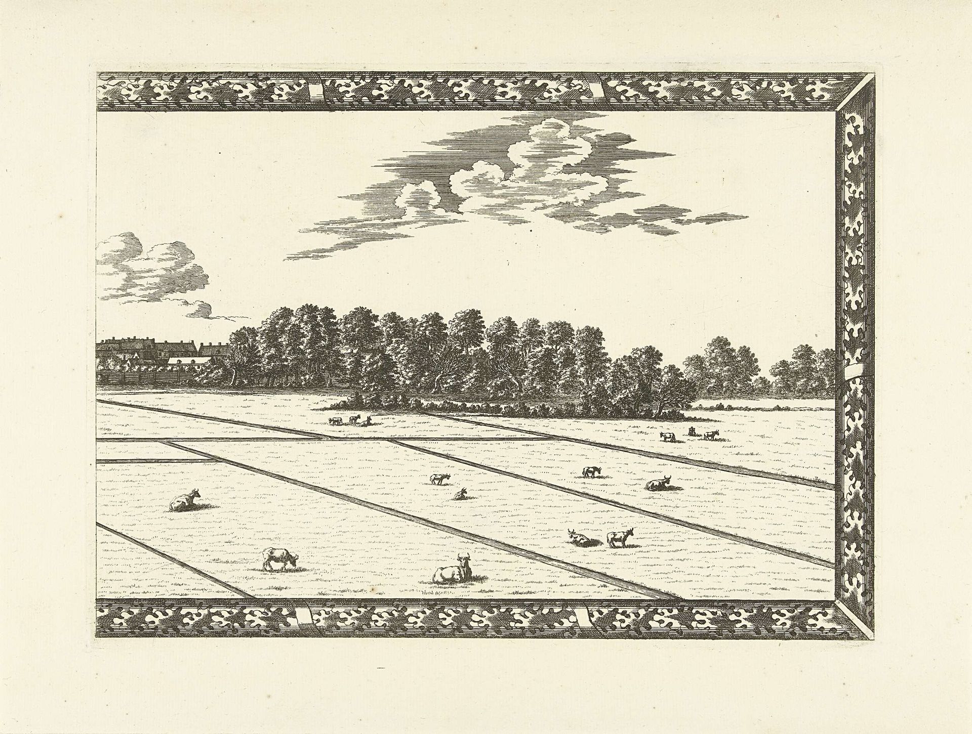Panoramisch gezicht op Den Haag by Cornelis Elandts