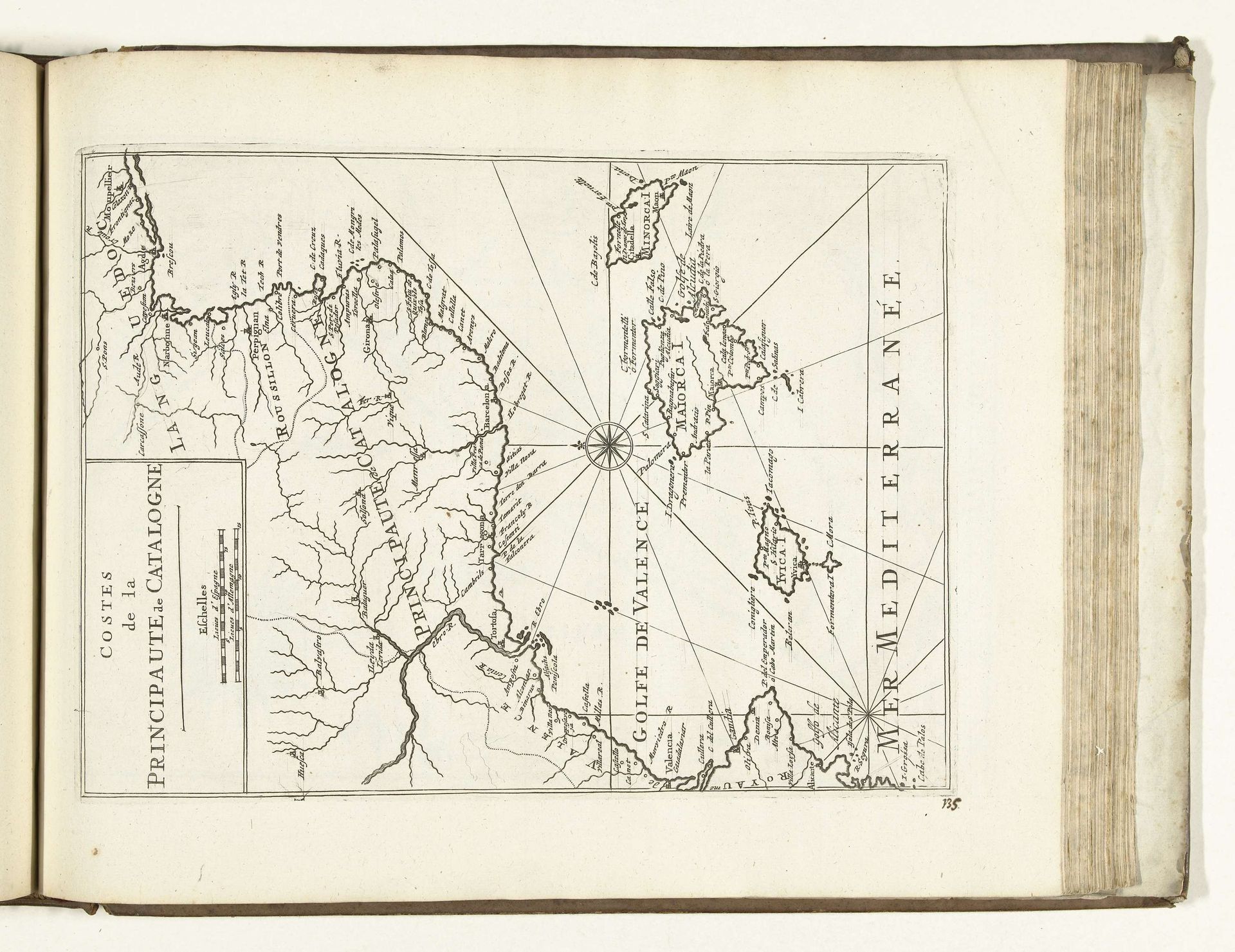 Kaart van de Catalaanse kust, 1726 by Anonymous