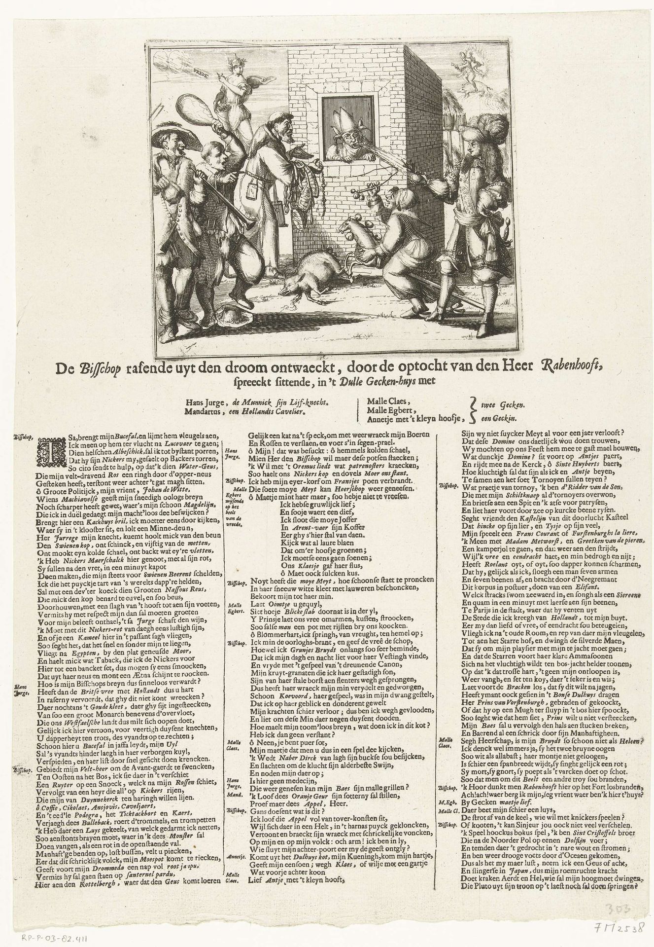 Spotprent op de bisschop van Münster, 1674 by Anonymous