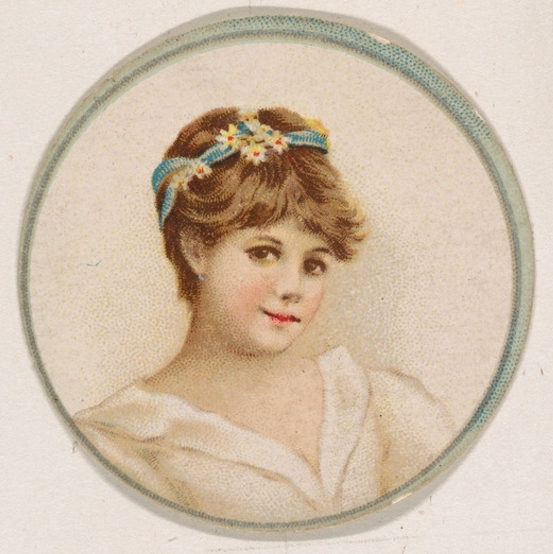 Portrait of woman, from the Novelties series (N228, Type 2) issued by Kinney Bros. by Kinney Brothers Tobacco Company