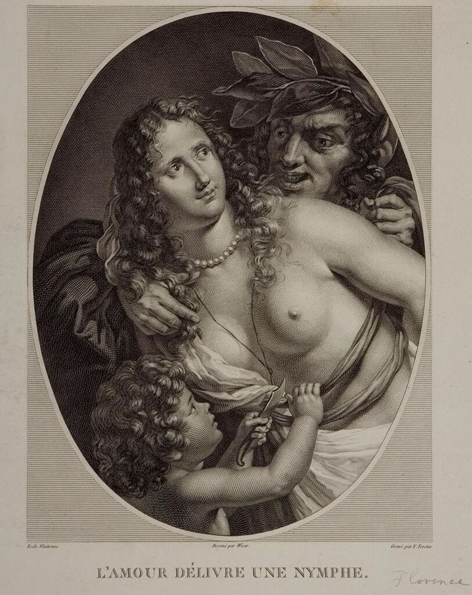 Cupid Delivers a Nymph by FranÃ§ois Forster
