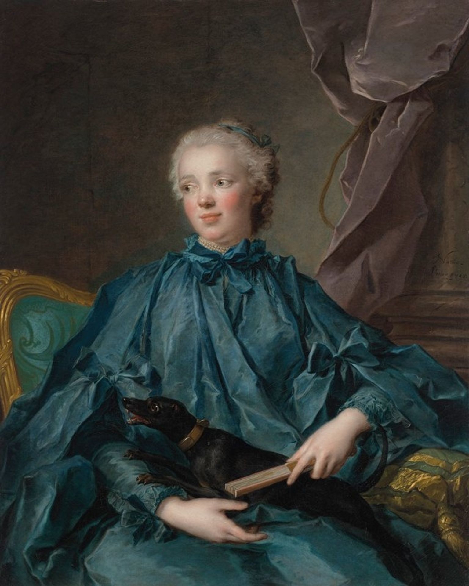 Portrait of Marie Rose Larlan de Rochefort, Marquise de Nétumières by Jean-Marc Nattier
