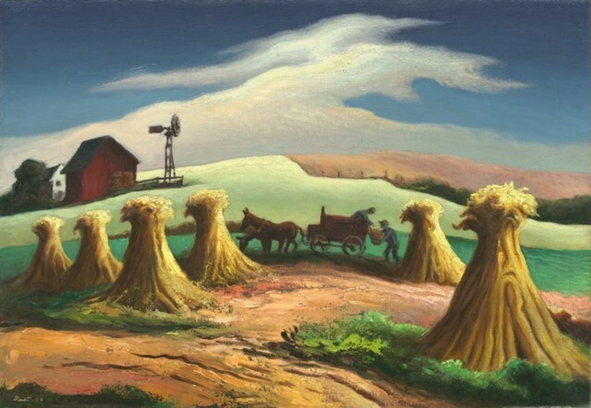 Corn and Winter Wheat by Thomas Hart Benton