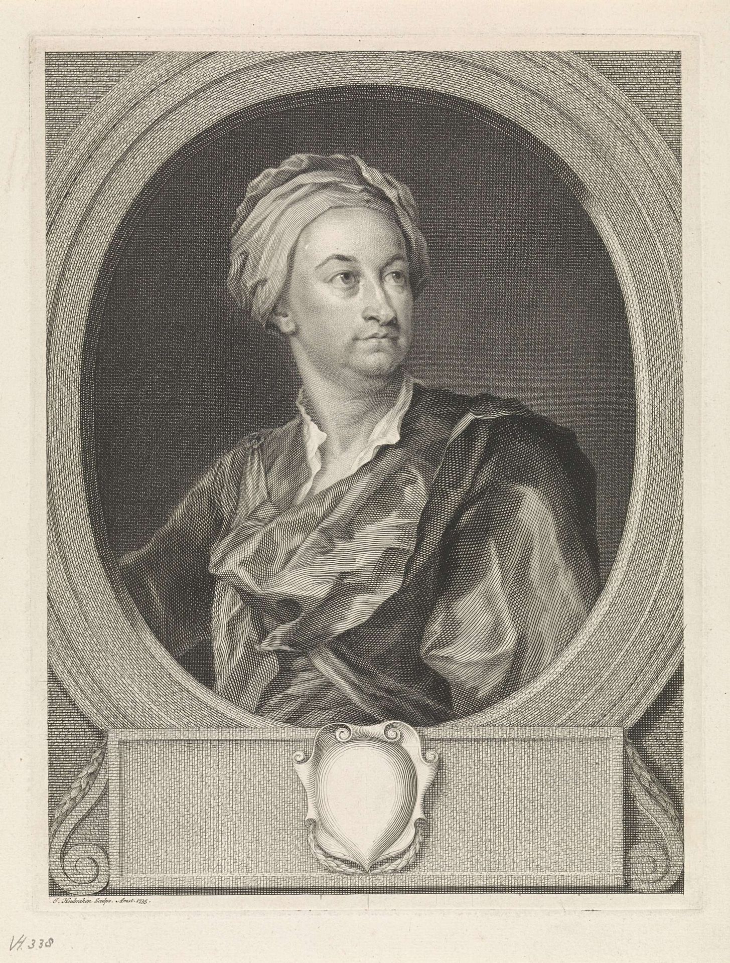 Portret van Matthew Prior by Jacob Houbraken