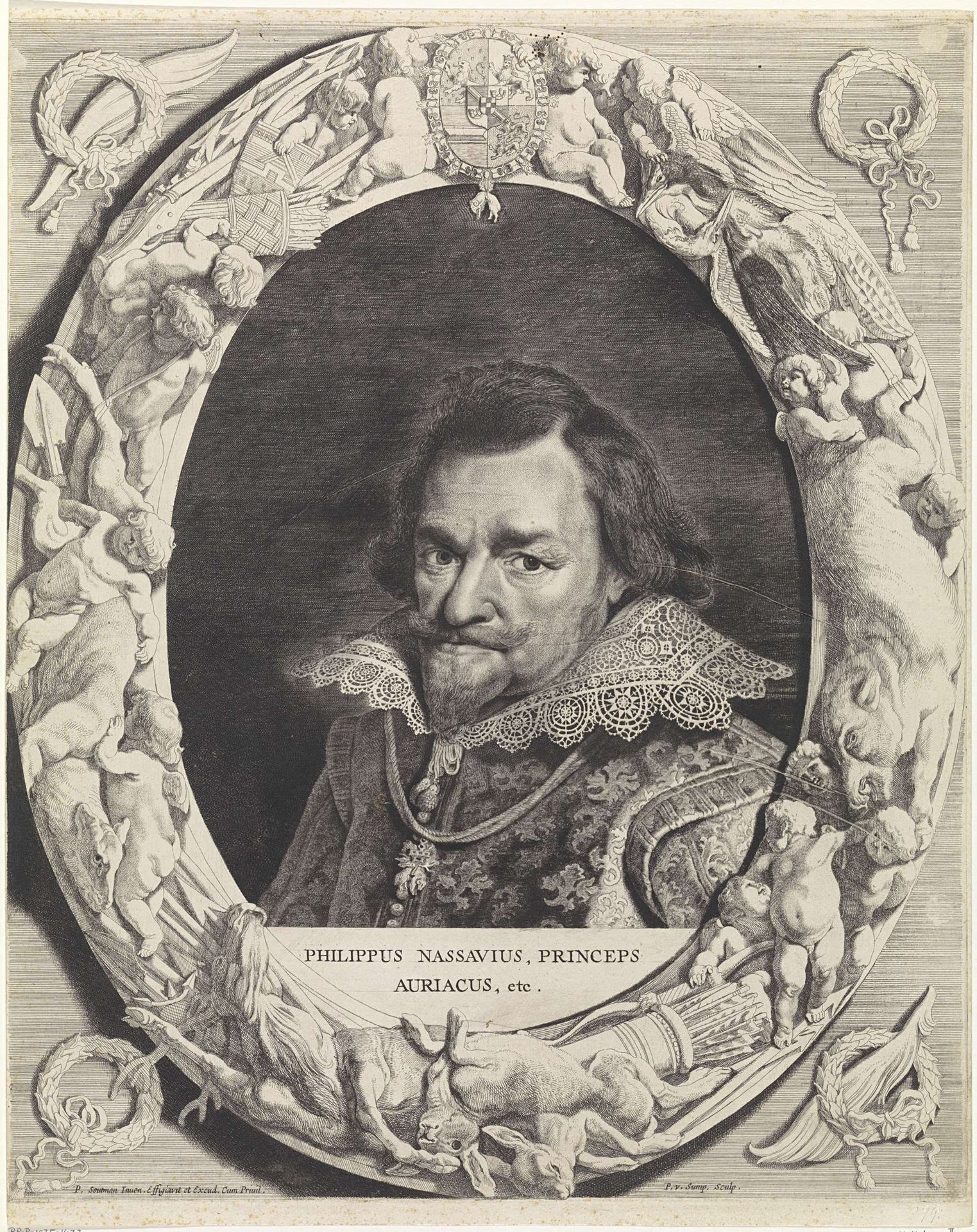 Portret van Filips Willem (prins van Oranje) by Pieter Van Sompel