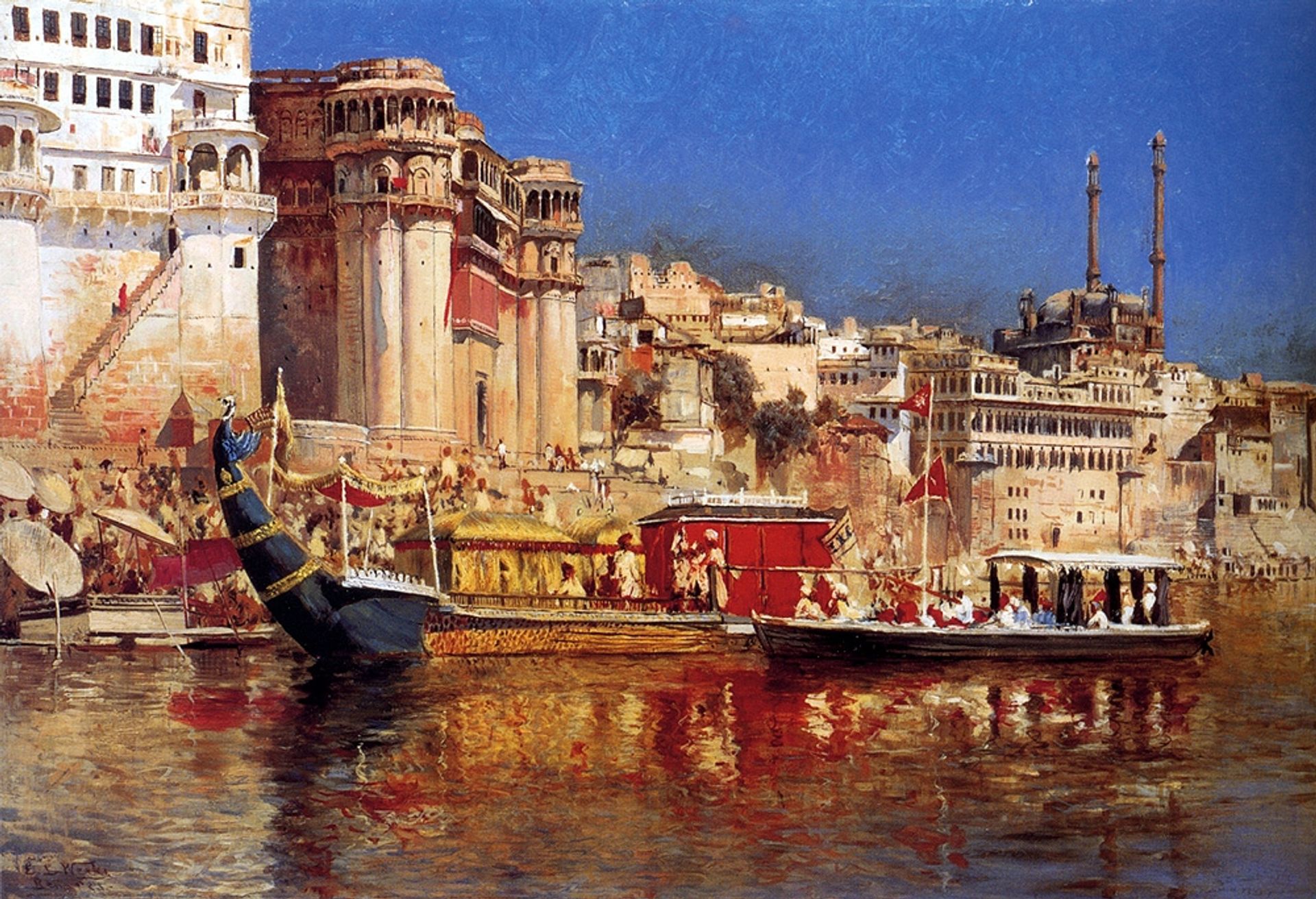 The Barge Of The Maharaja Of Benares by Edwin Lord Weeks