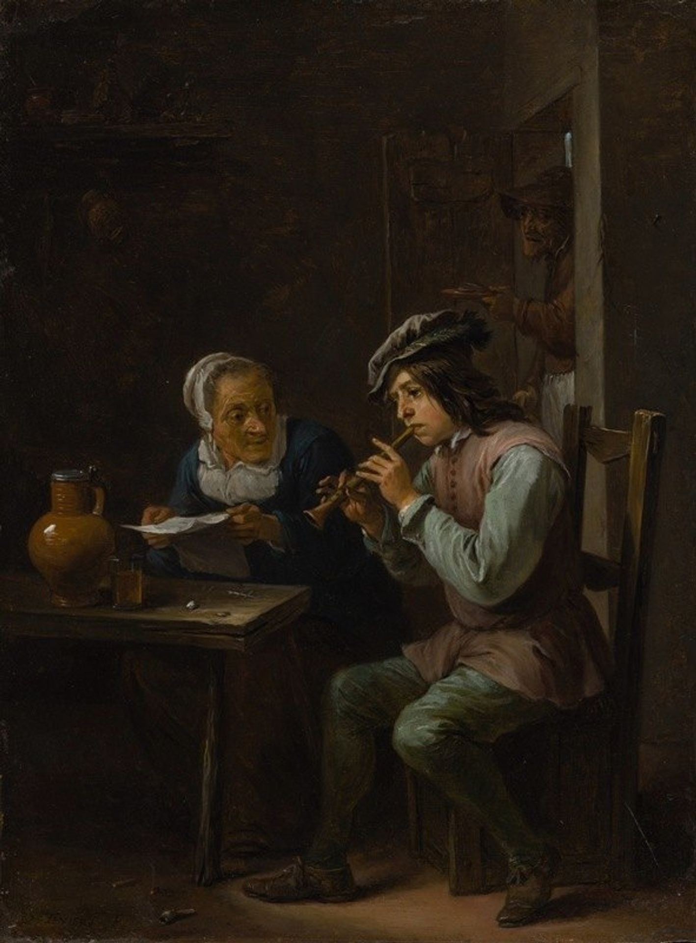The Flageolet Player by David Teniers The Younger