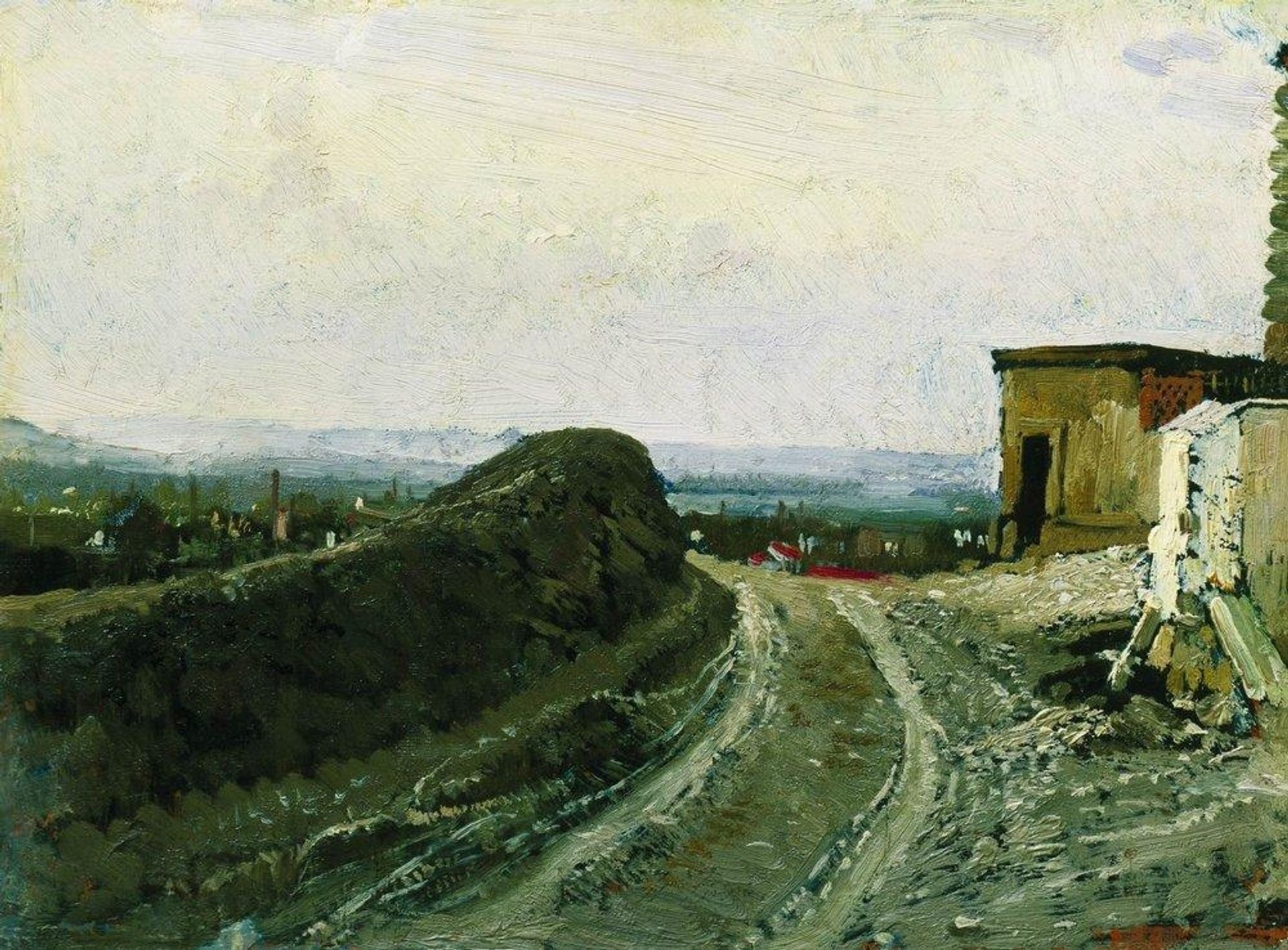 The road from Montmartre in Paris by Ilya Repin
