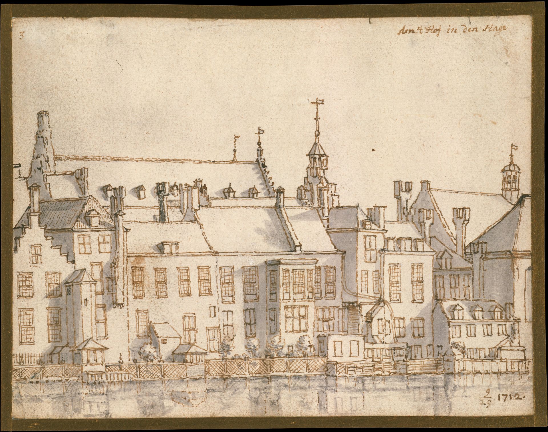 Buildings Along the Hofvijver in The Hague by Valentijn Klotz
