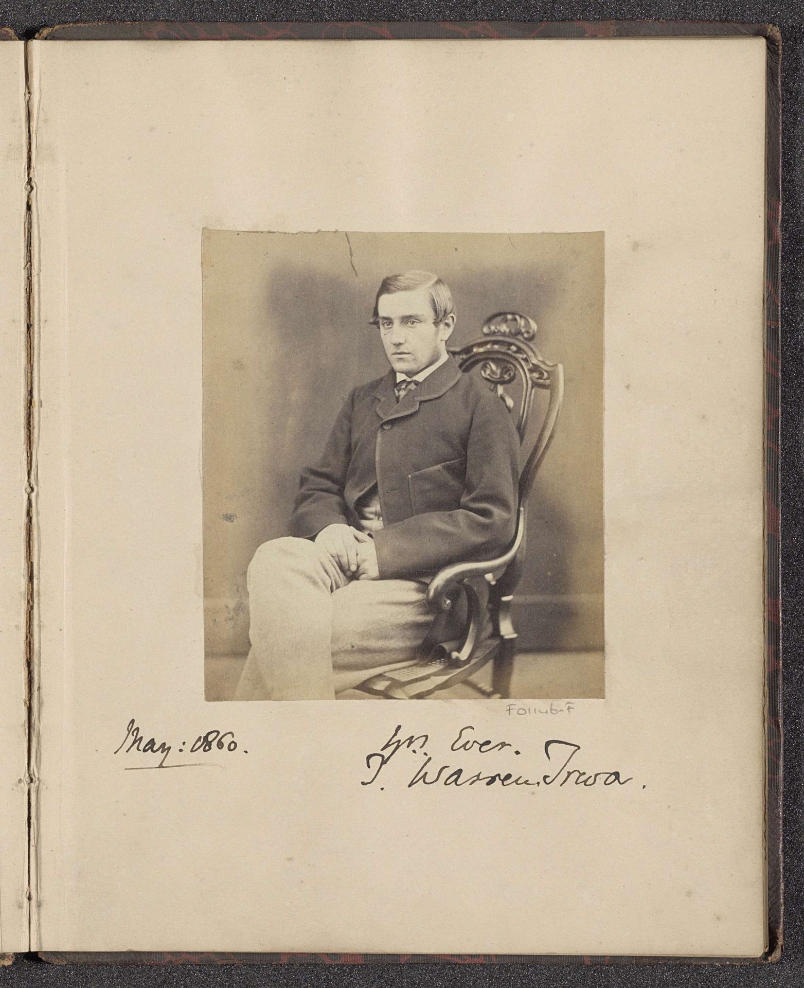 Portret van J. Warren Treva, student in Oxford by J. Bagnall Evans