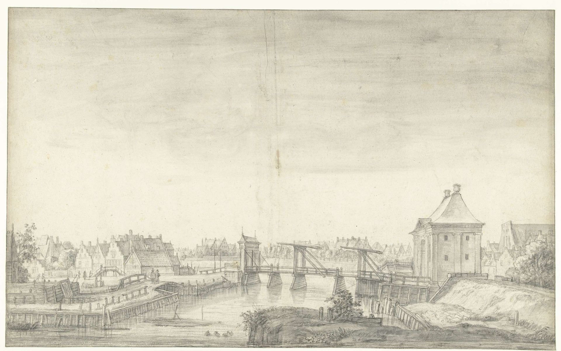 Derde Heiligewegspoort te Amsterdam by Anthonie Waterloo