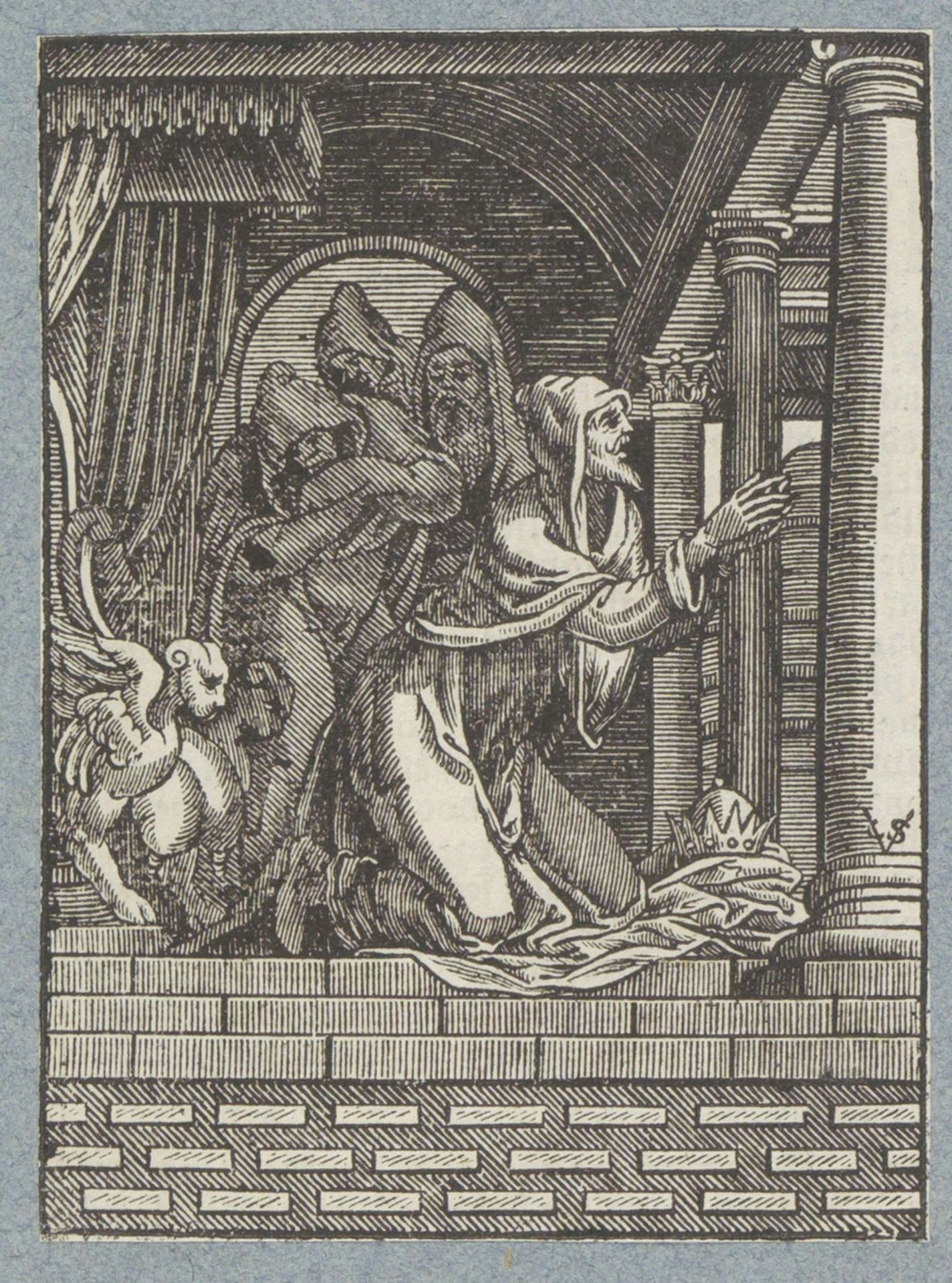 Koning van Nineve doet boete by Christoffel van (II) Sichem